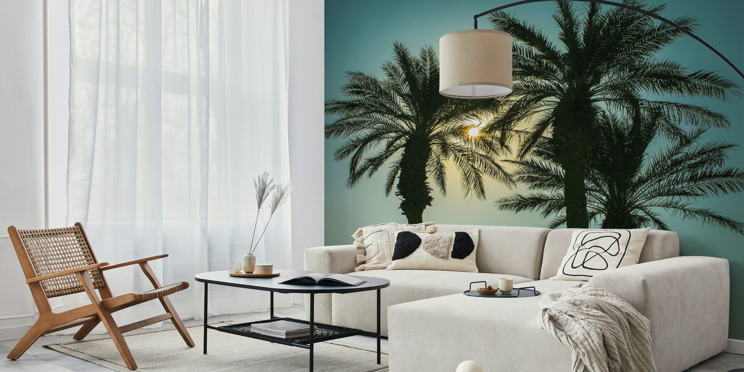 Silhouette of Palm trees papiers peint