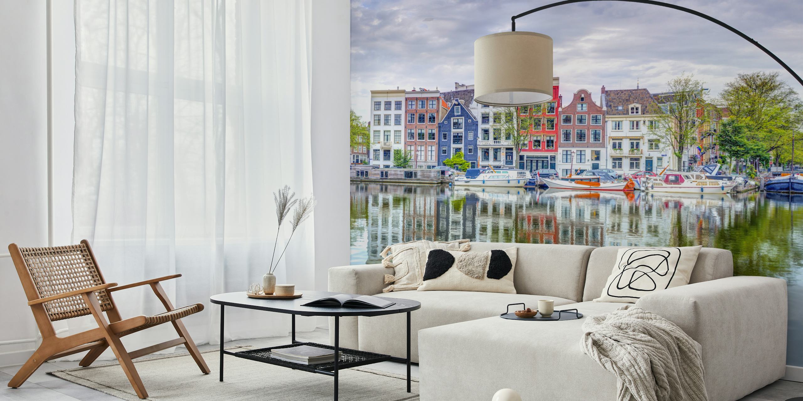 Amsterdam reflections Tapete in einem Zimmer