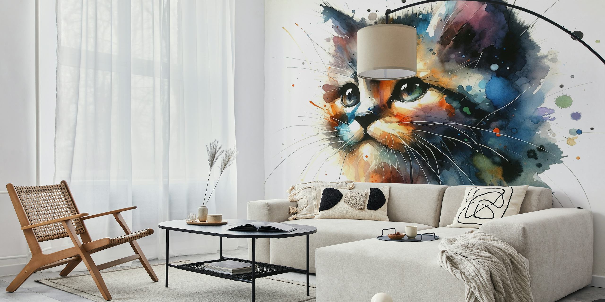 Watercolor Cat #1 wallpaper