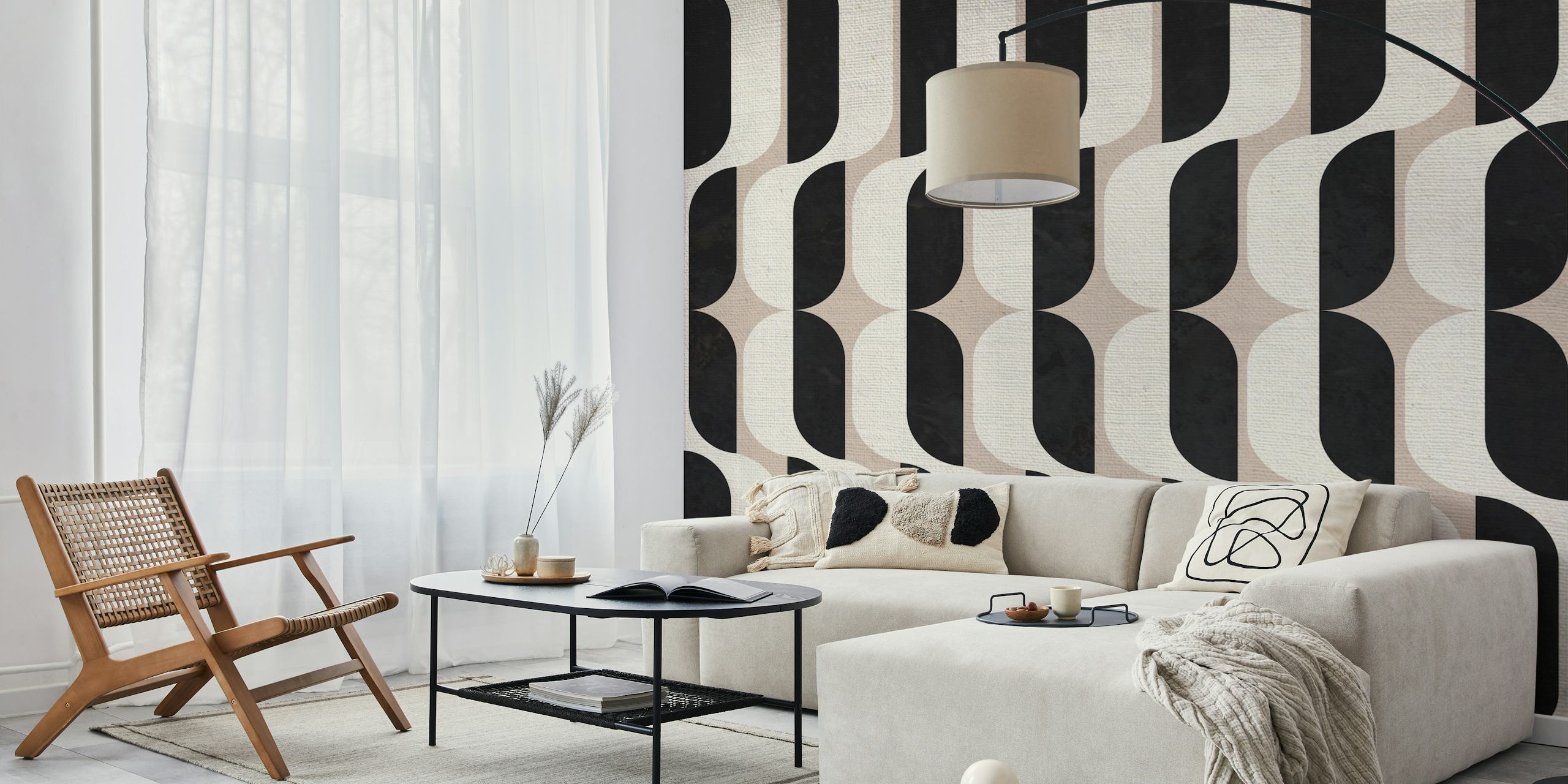 Modern Mid Century Bauhaus wallpaper design