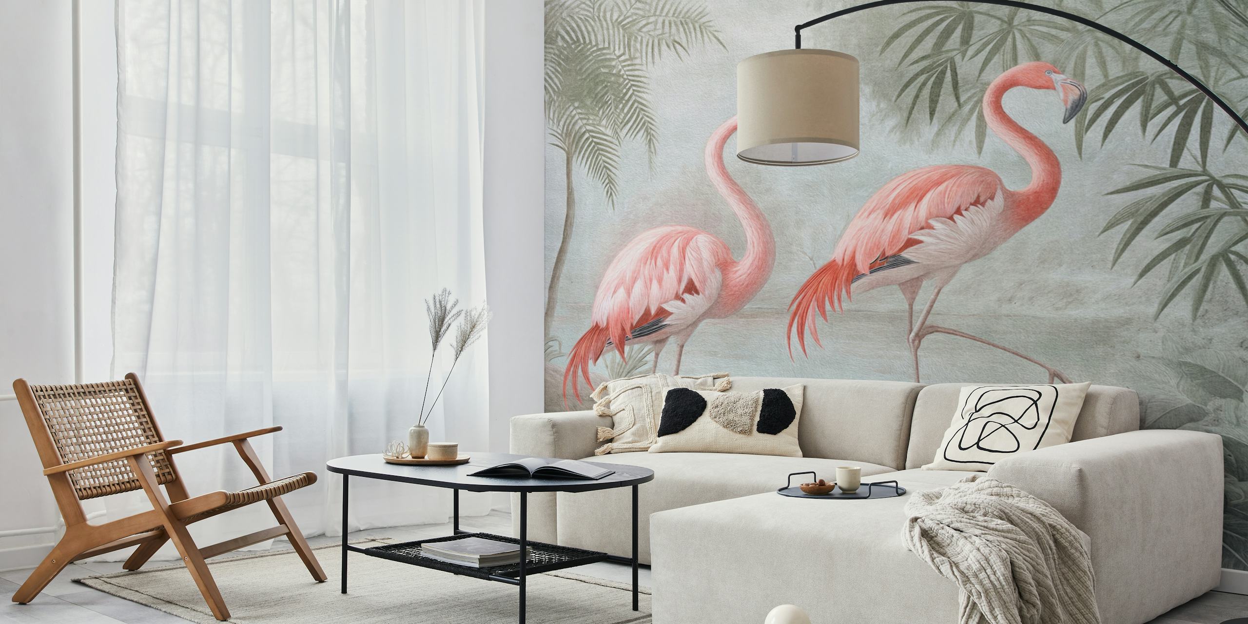 Flamingo Bros vintage tapet i et rom