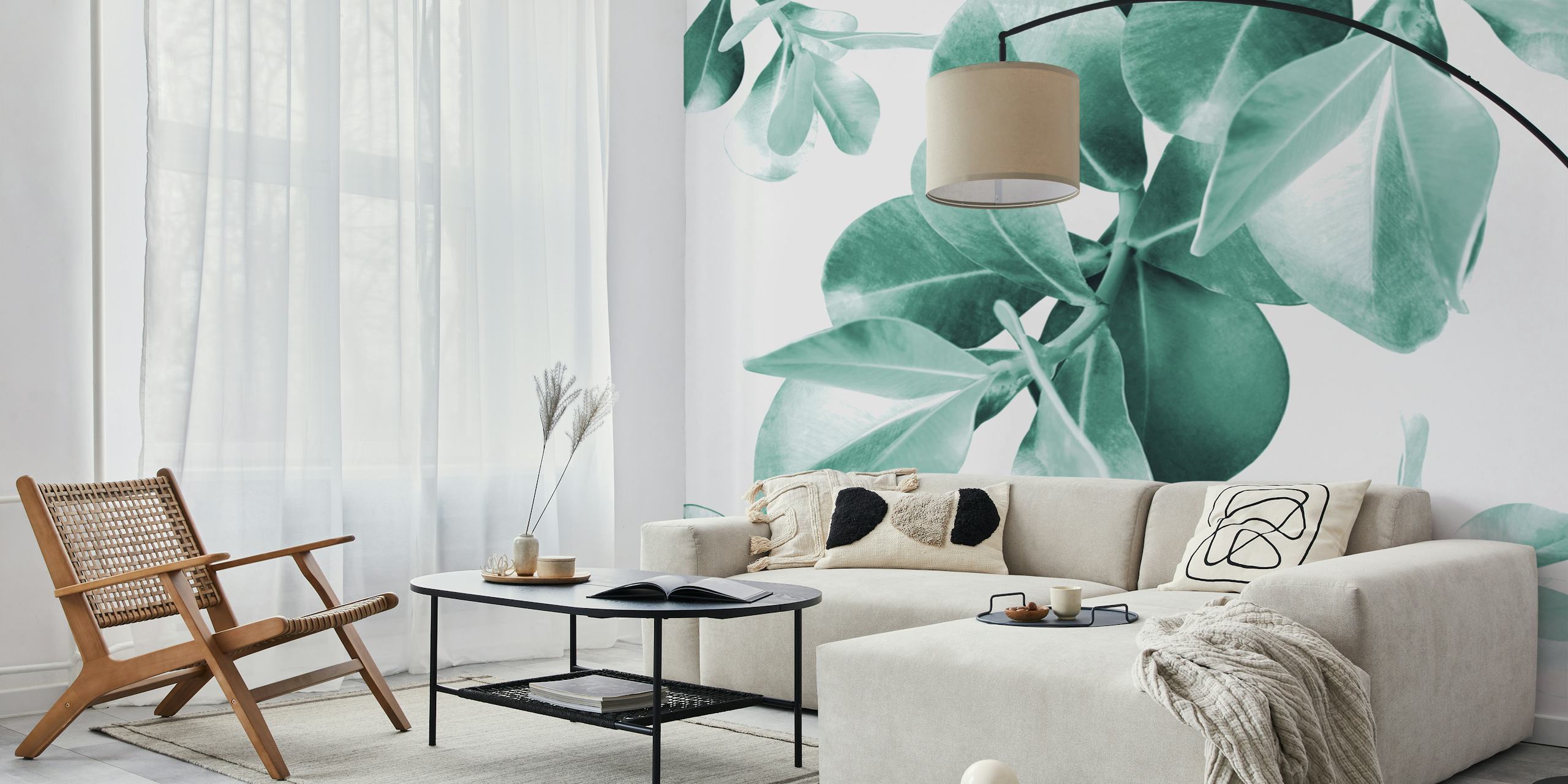 Ficus Leaves Dream wallpaper in a room