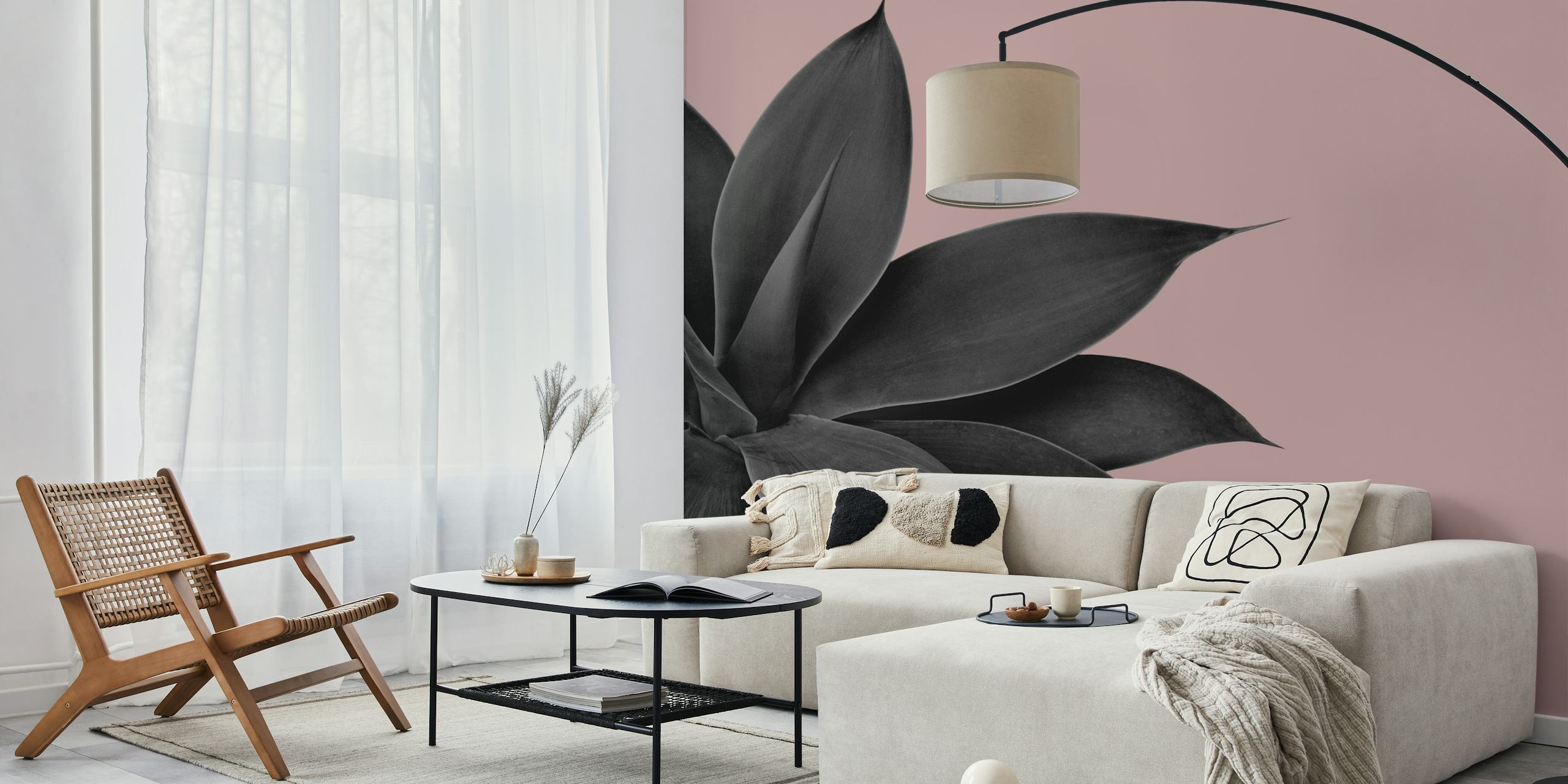 Agave Finesse 14 papier peint dans une pièce