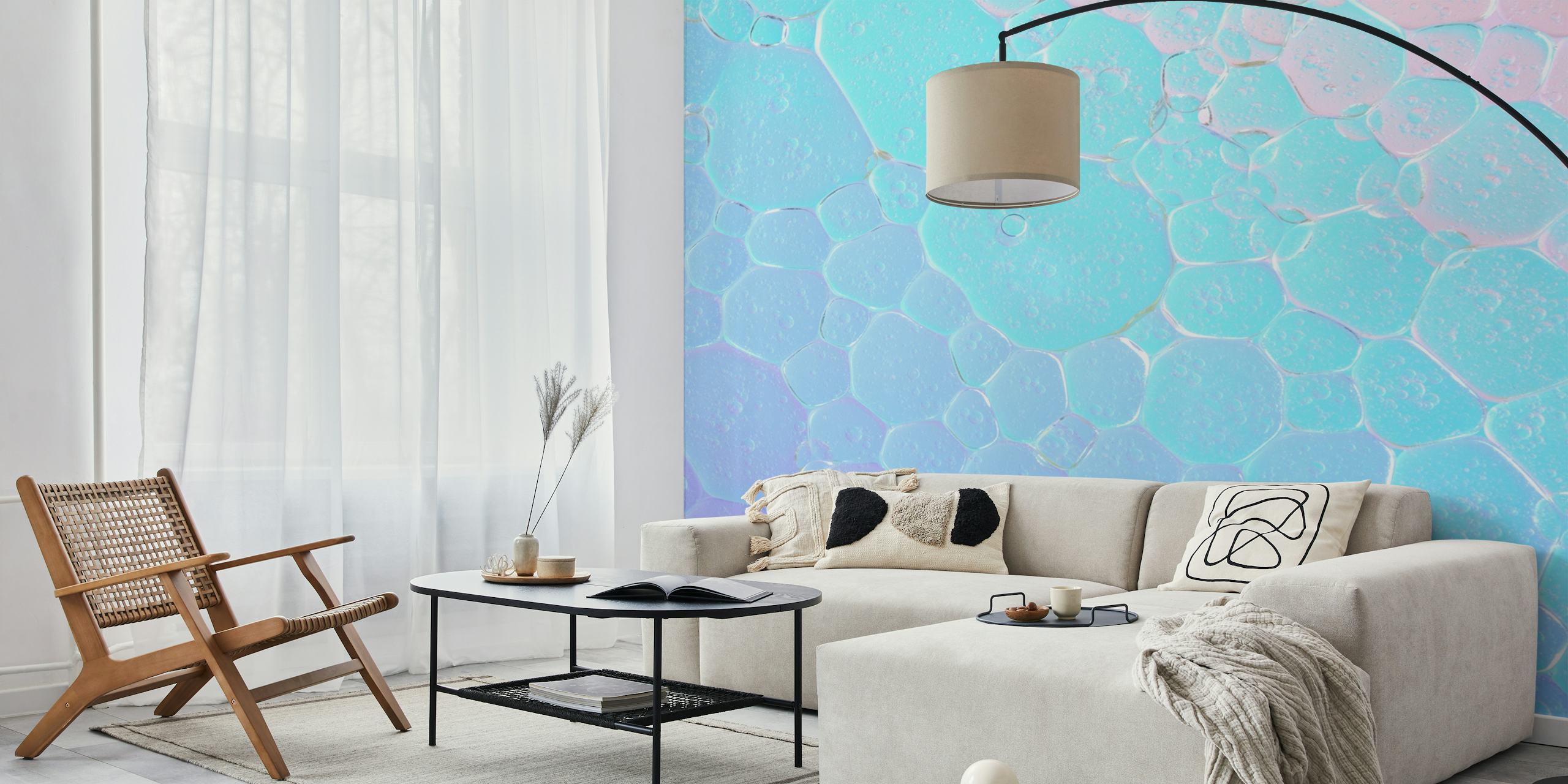 Bubble Ballet wallpaper in a stylish room