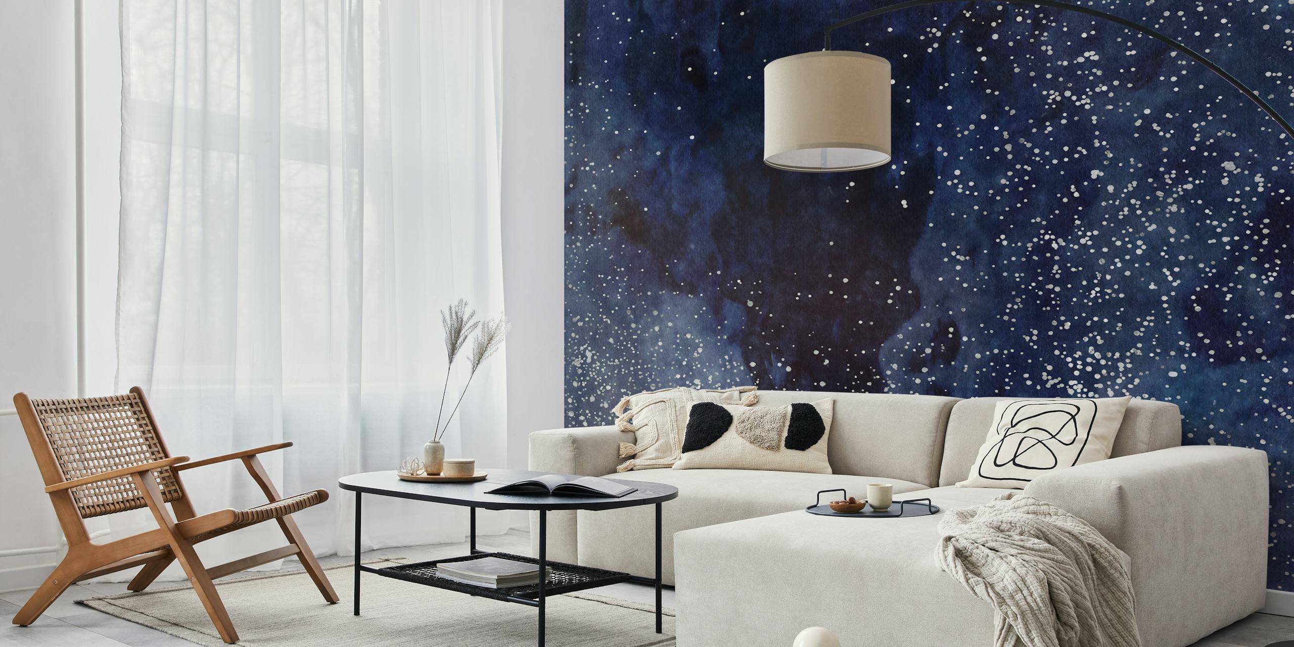 carta da parati Cobalt Galaxy in una stanza