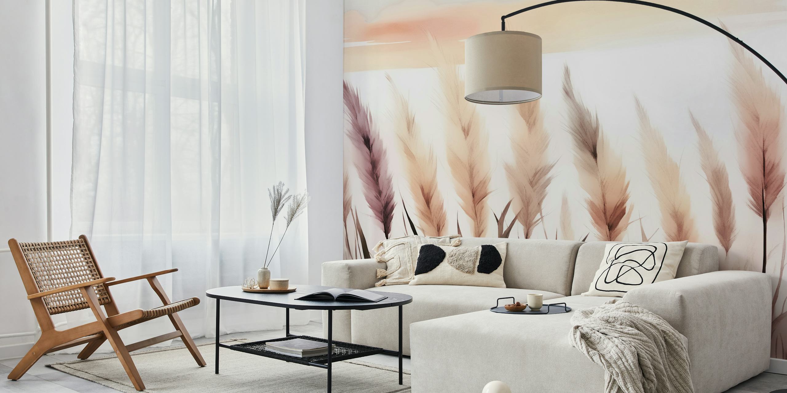 Fototapeta Neutral Nature Pampas Grass v jemných tónech