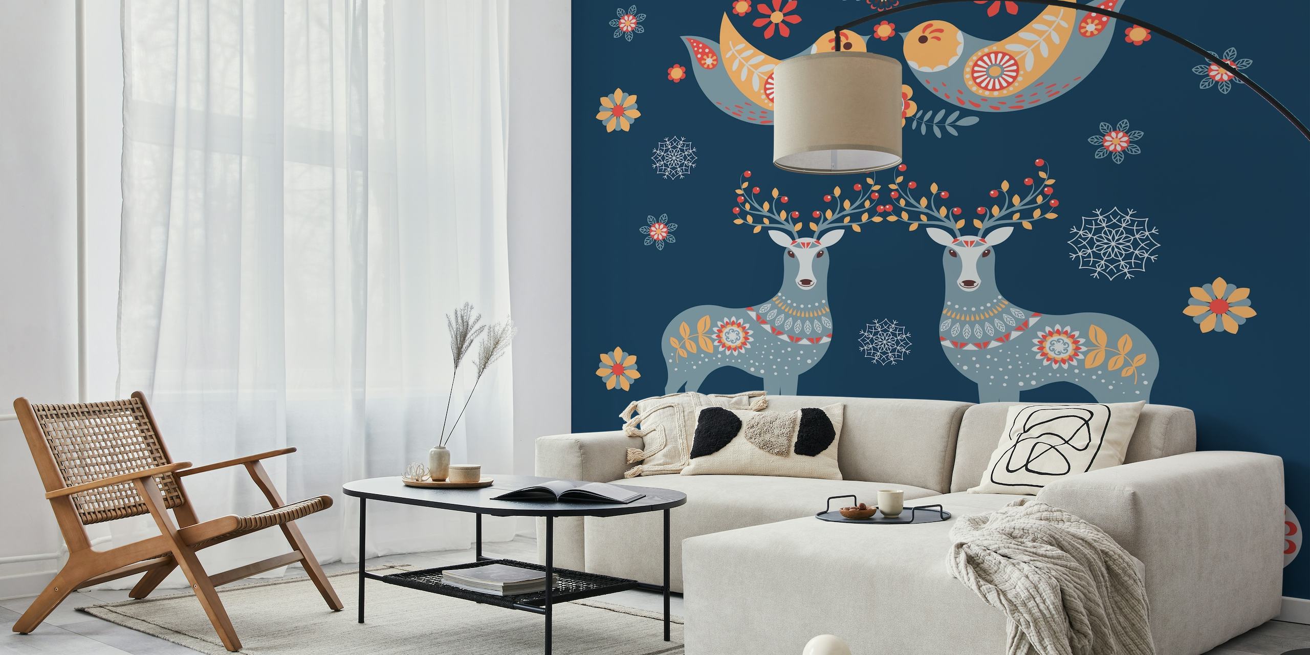 Nordic Winter Blue wallpaper