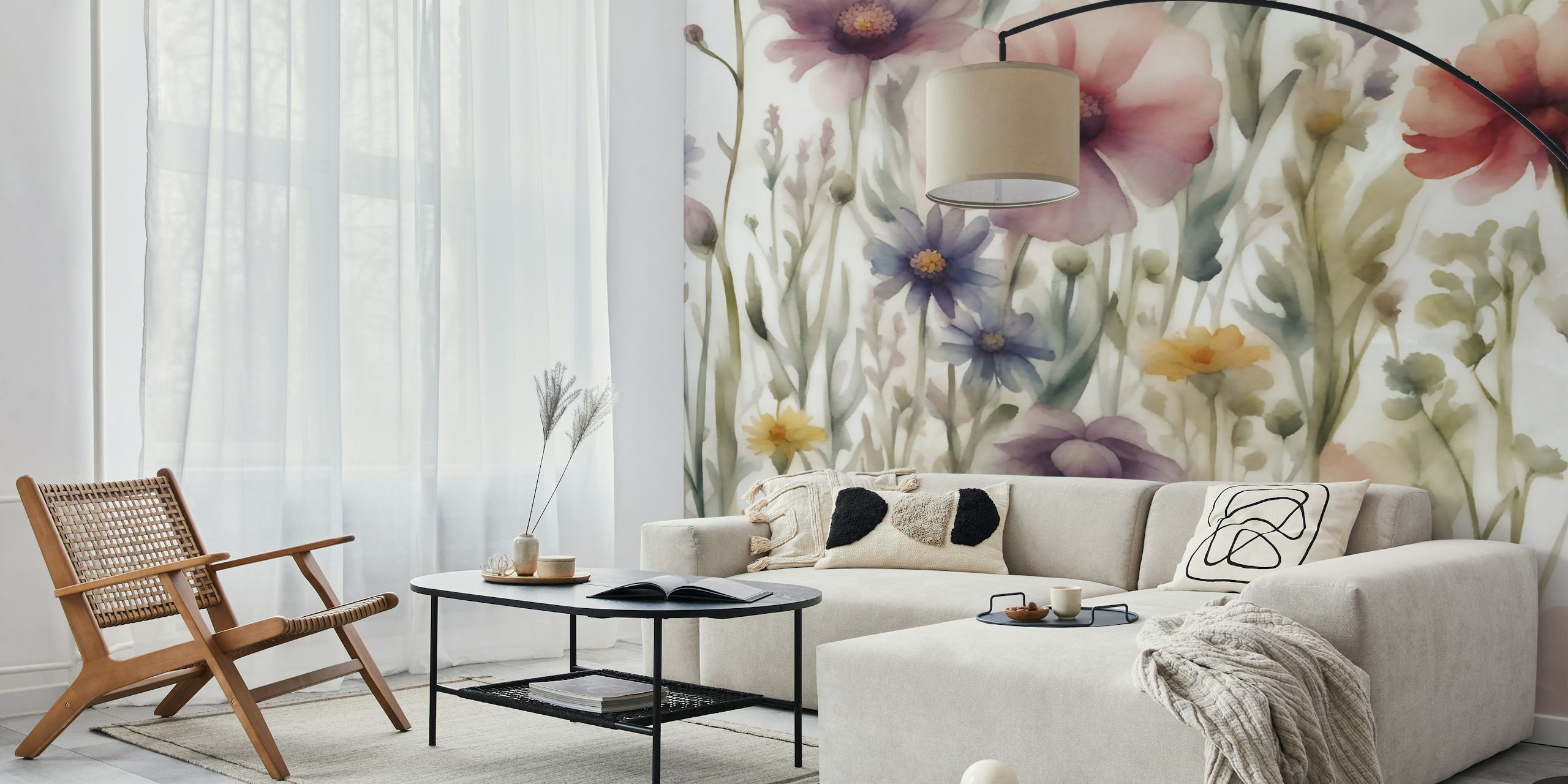 Tapeta Moody Wildflowers u sobi