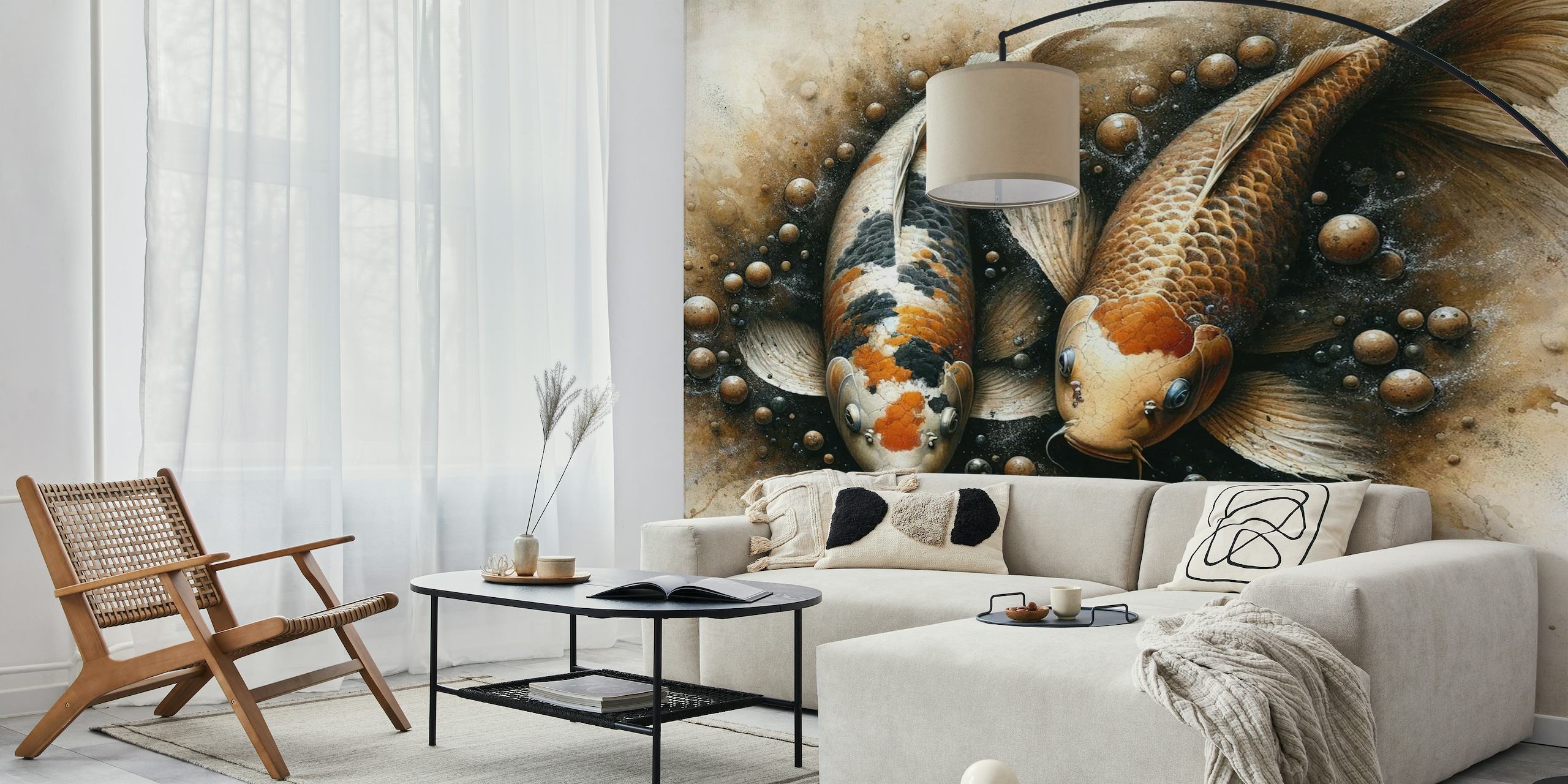 Powerful Koi Fishes wallpaper