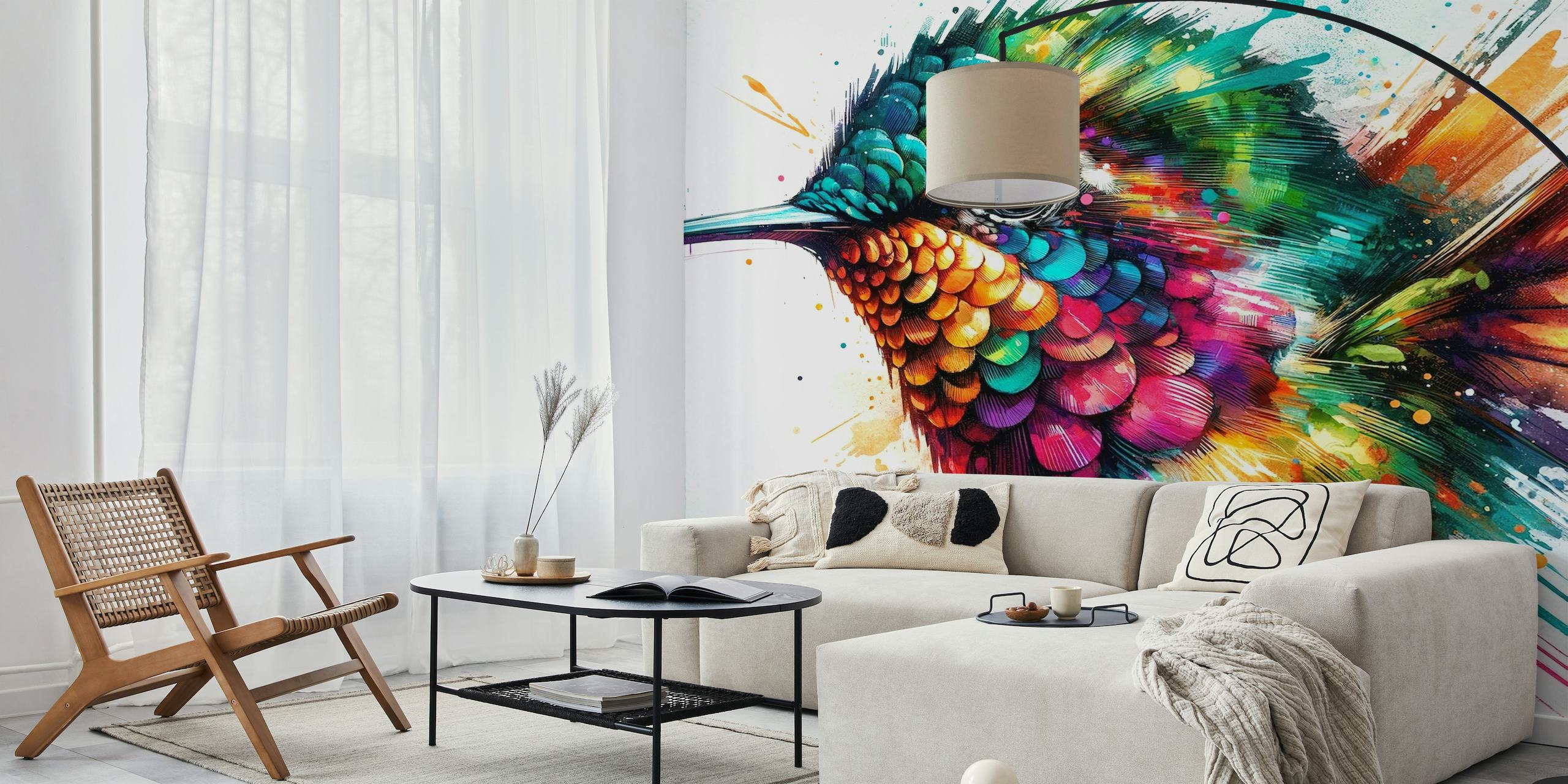 Watercolor Hummingbird wallpaper