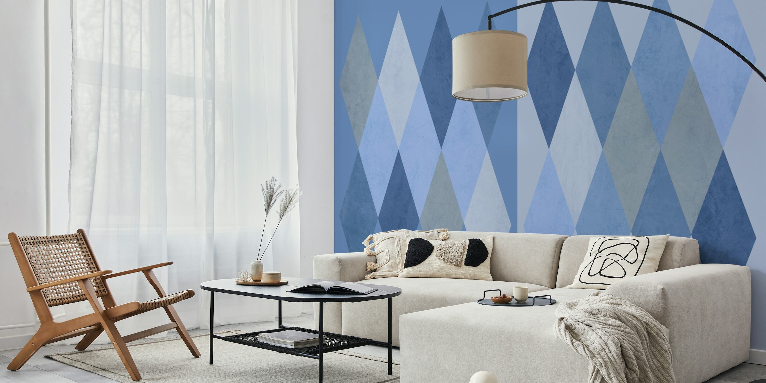 Blue Modern Geometry wallpaper