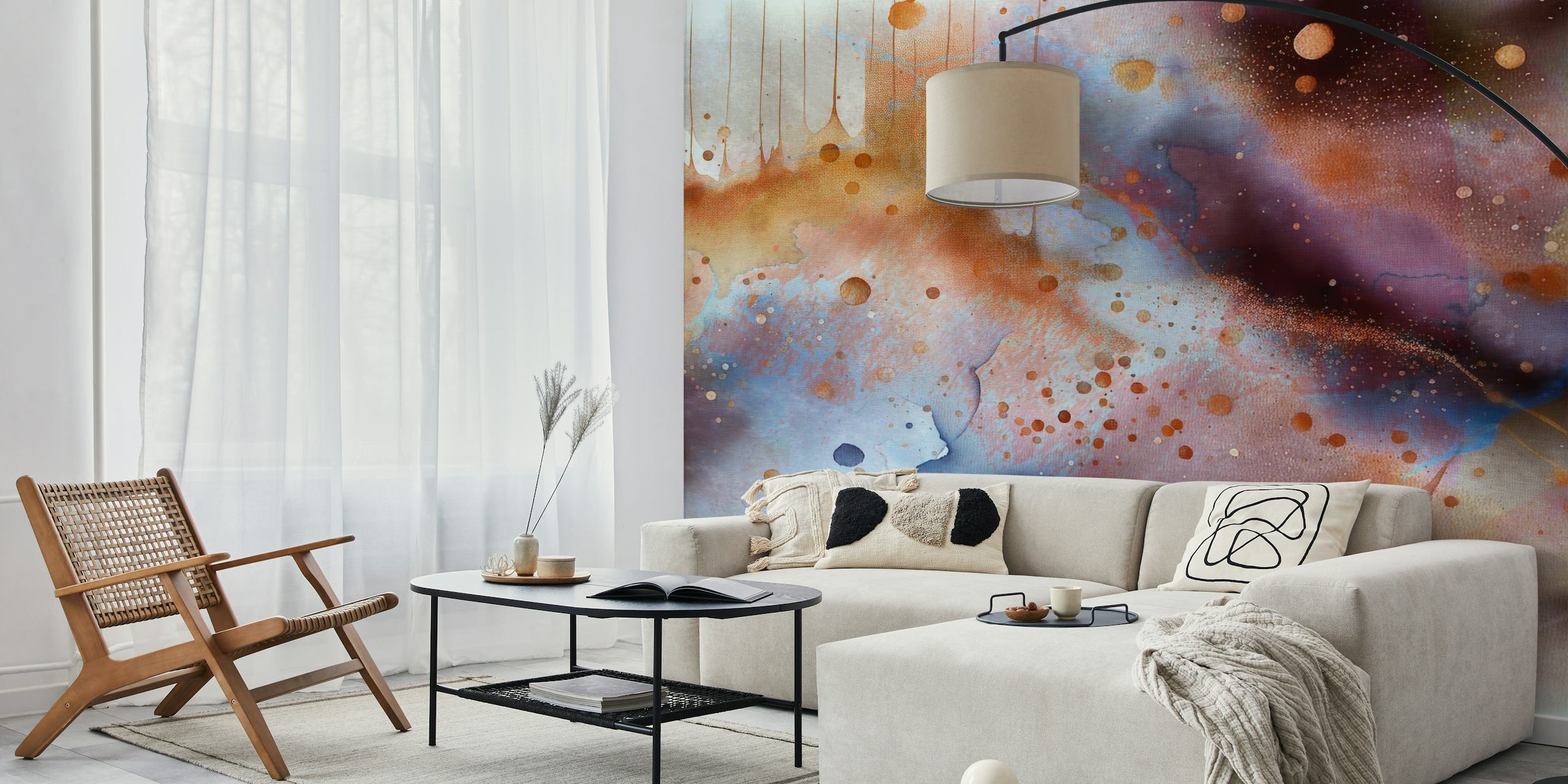 Peaceful Marble Meditation behang in een kamer