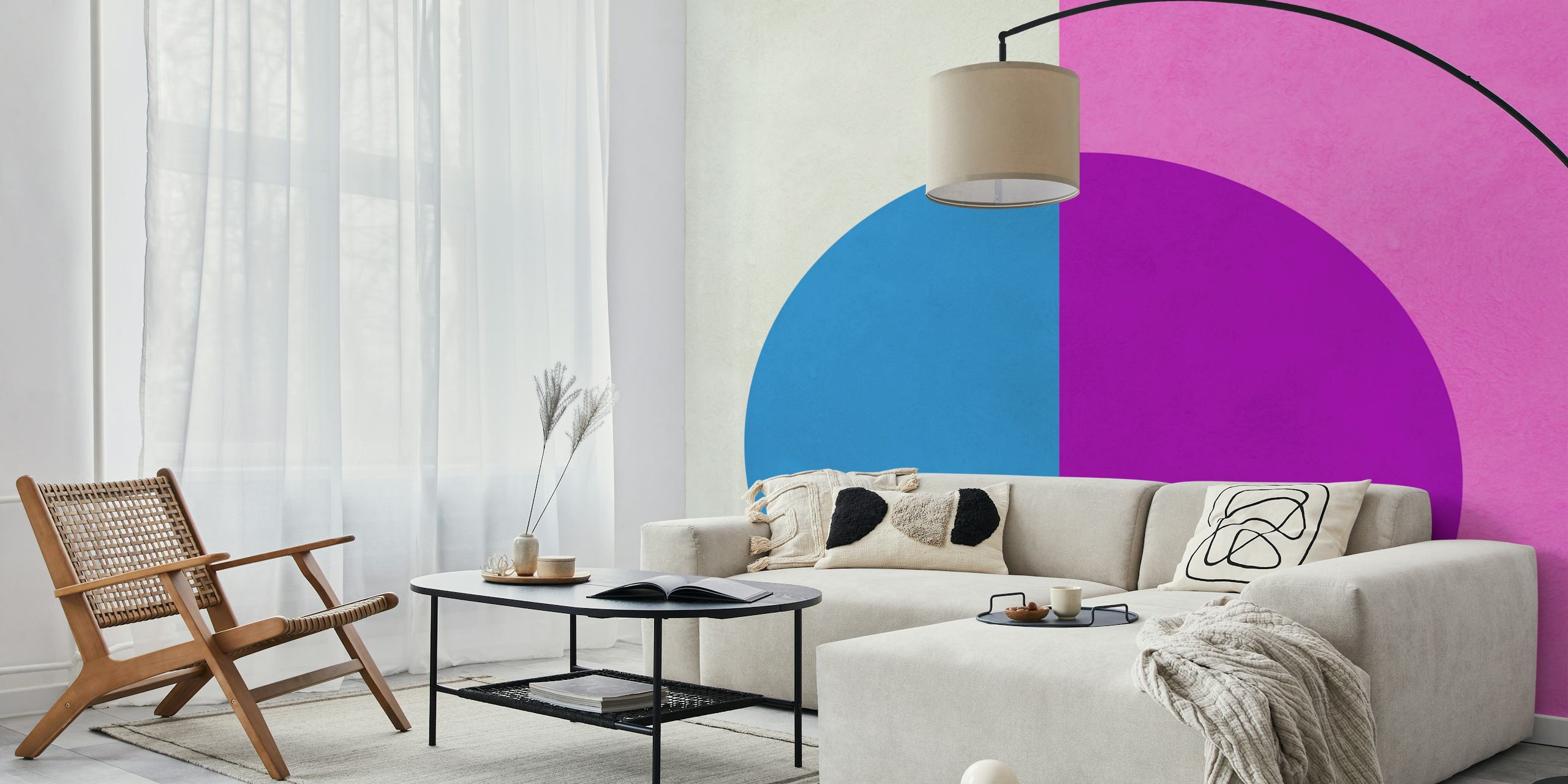 Contemporary wallpaper in a room setting