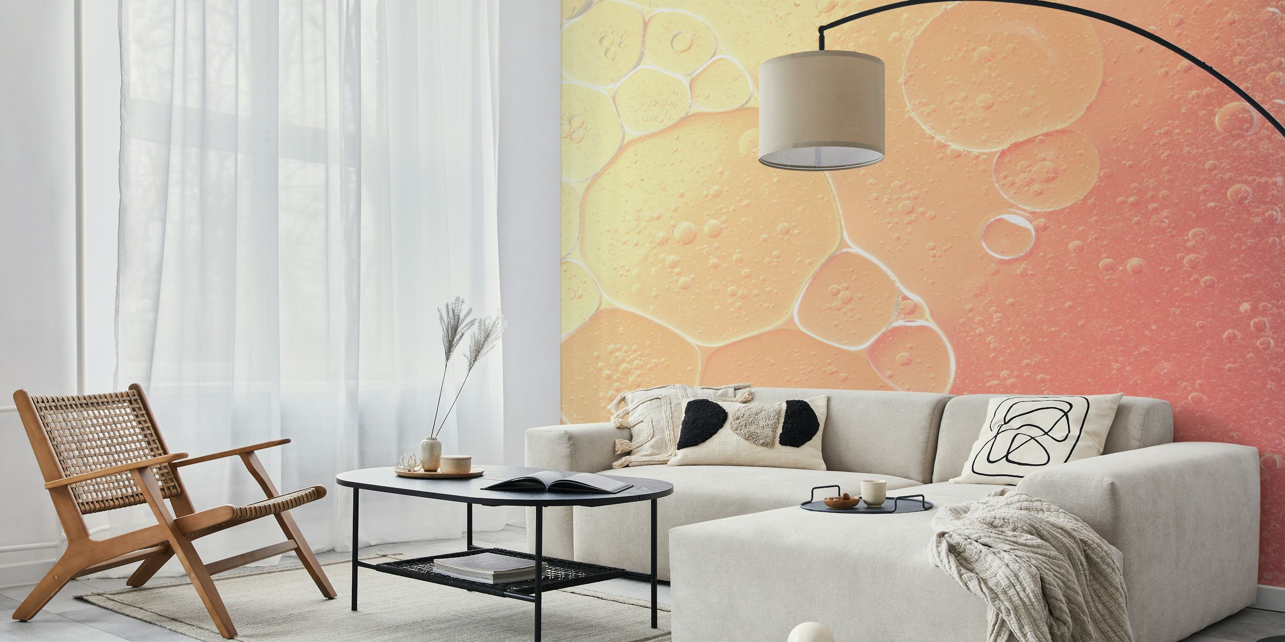 Carta da parati Vivid Bubble Artistry in una stanza