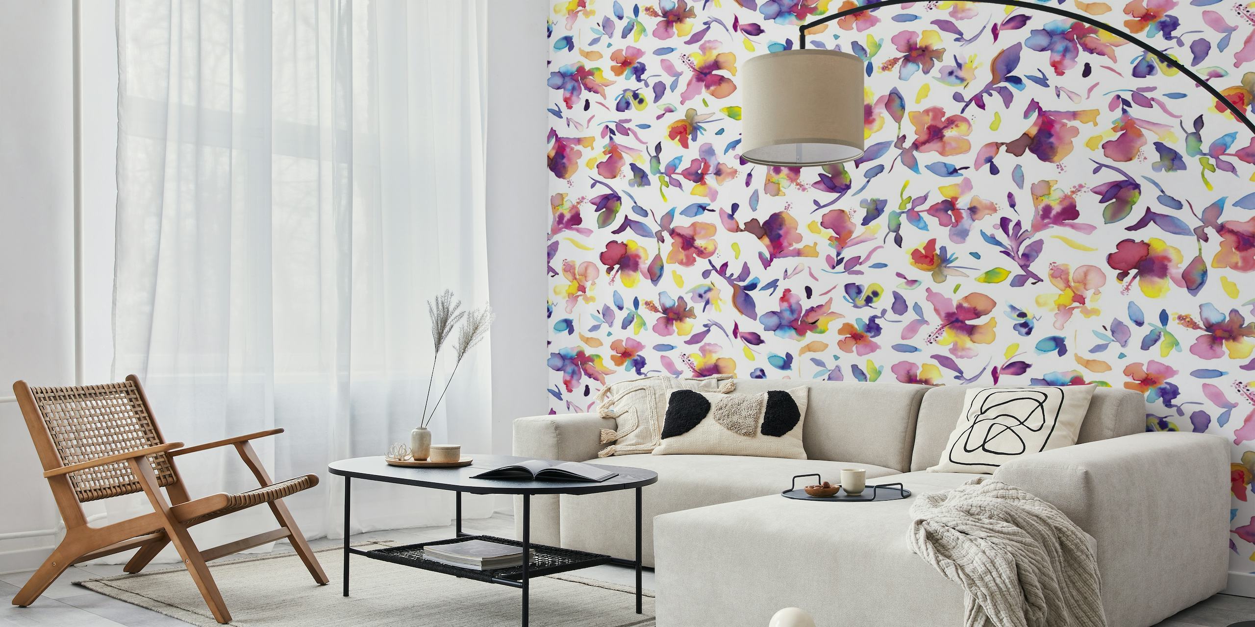 Watercolor Beautiful Hibiscus wallpaper