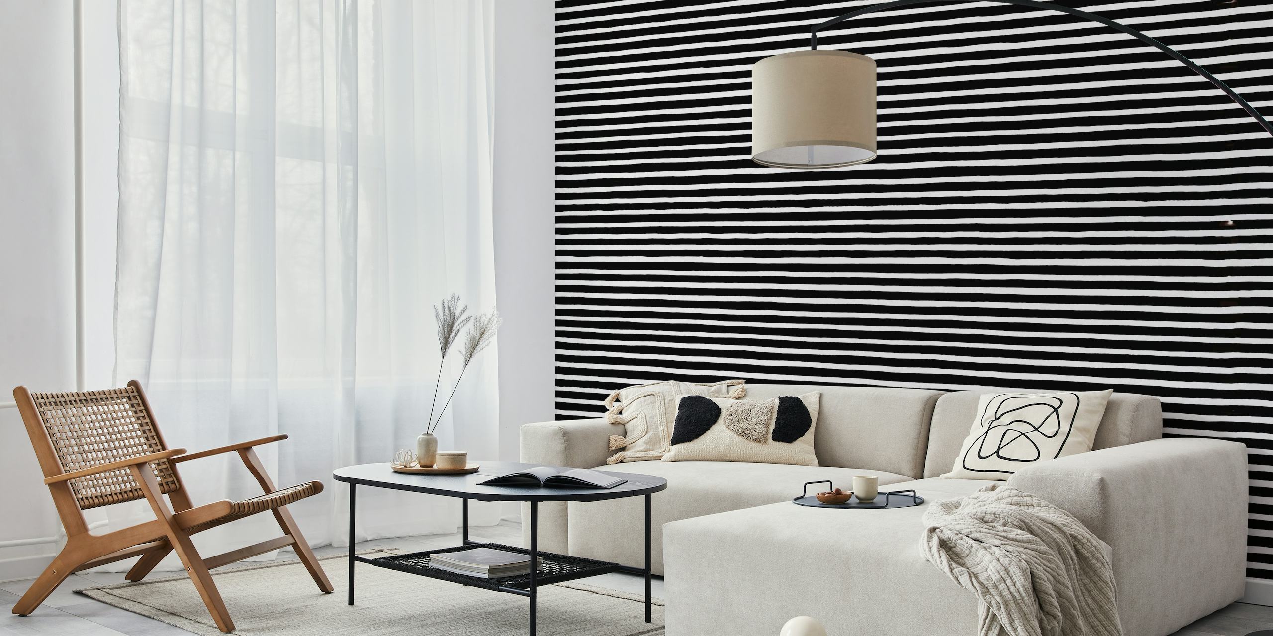 Black Modern Stripes wallpaper
