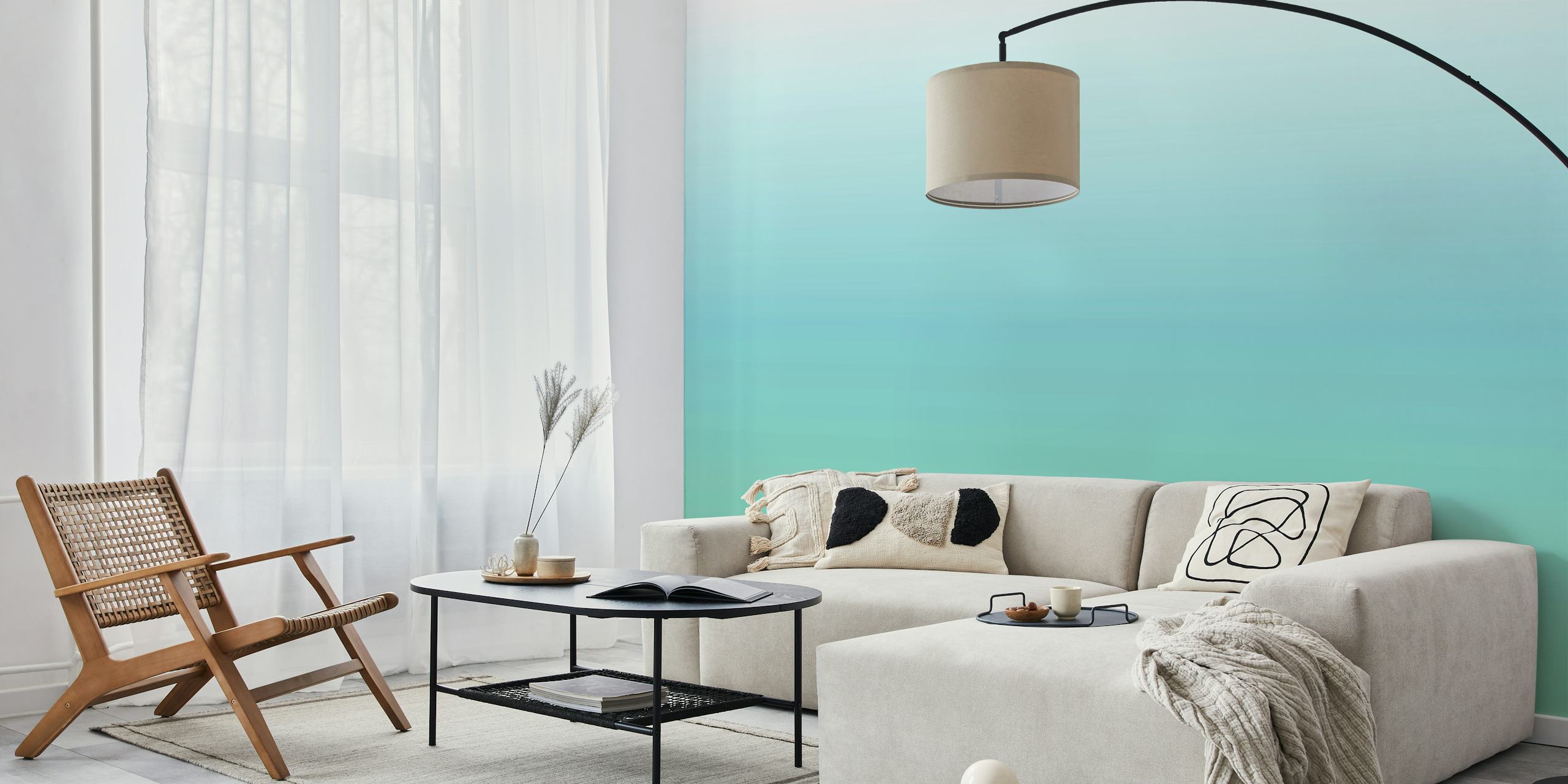 Mint and blue gradient wallpaper showcasing soft color transitions
