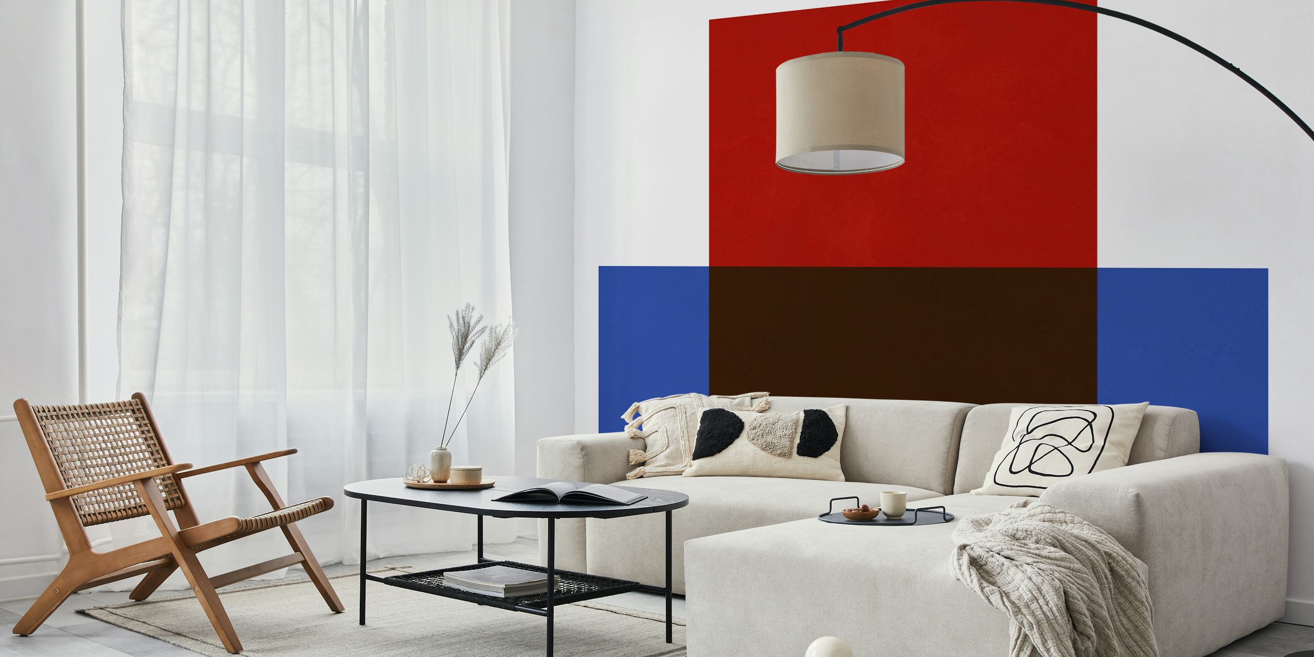 Contemporary geometric shapes tapet i et rom