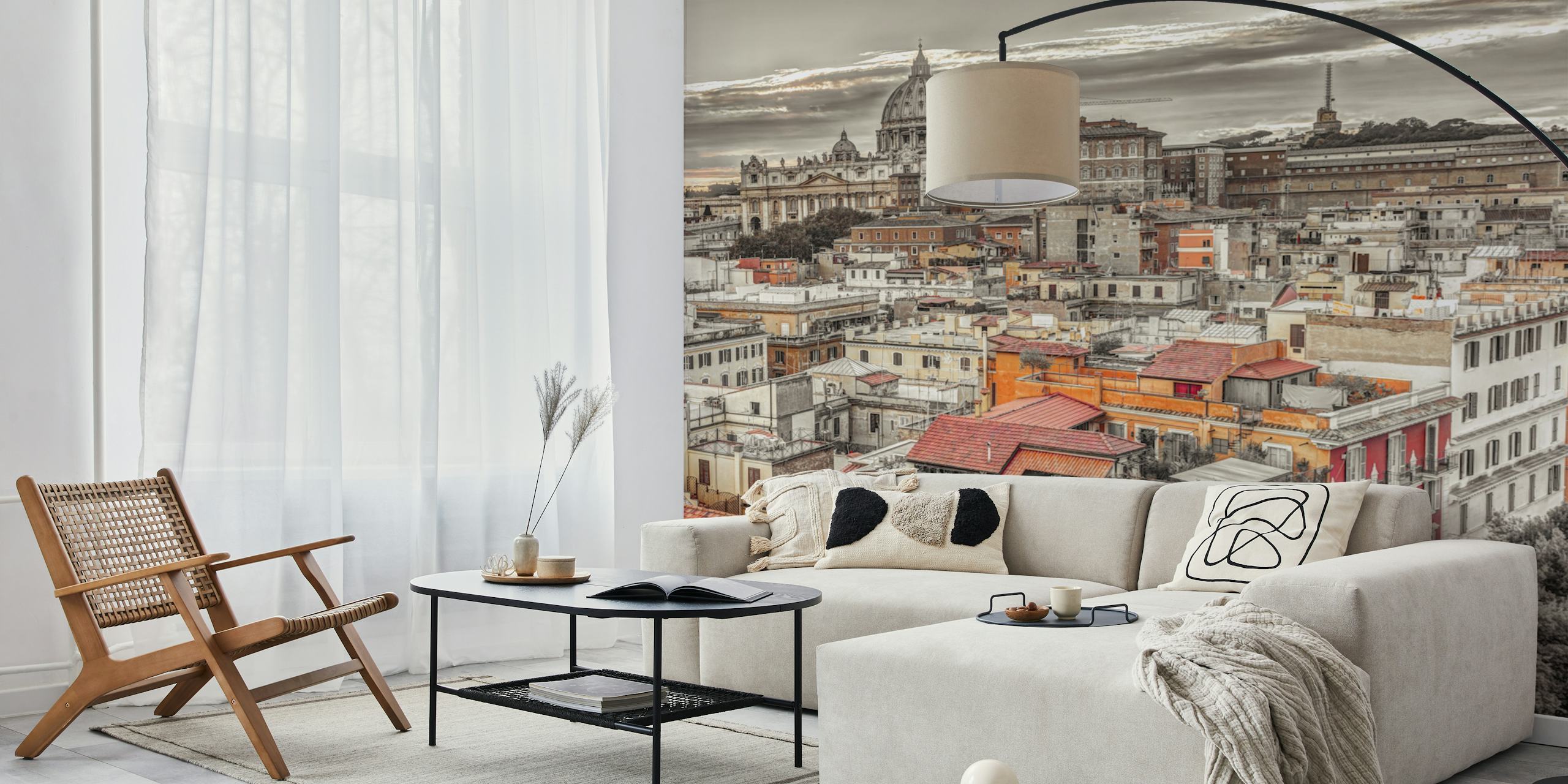 Sacred Skyline of Vatican City Tapete in einem Zimmer