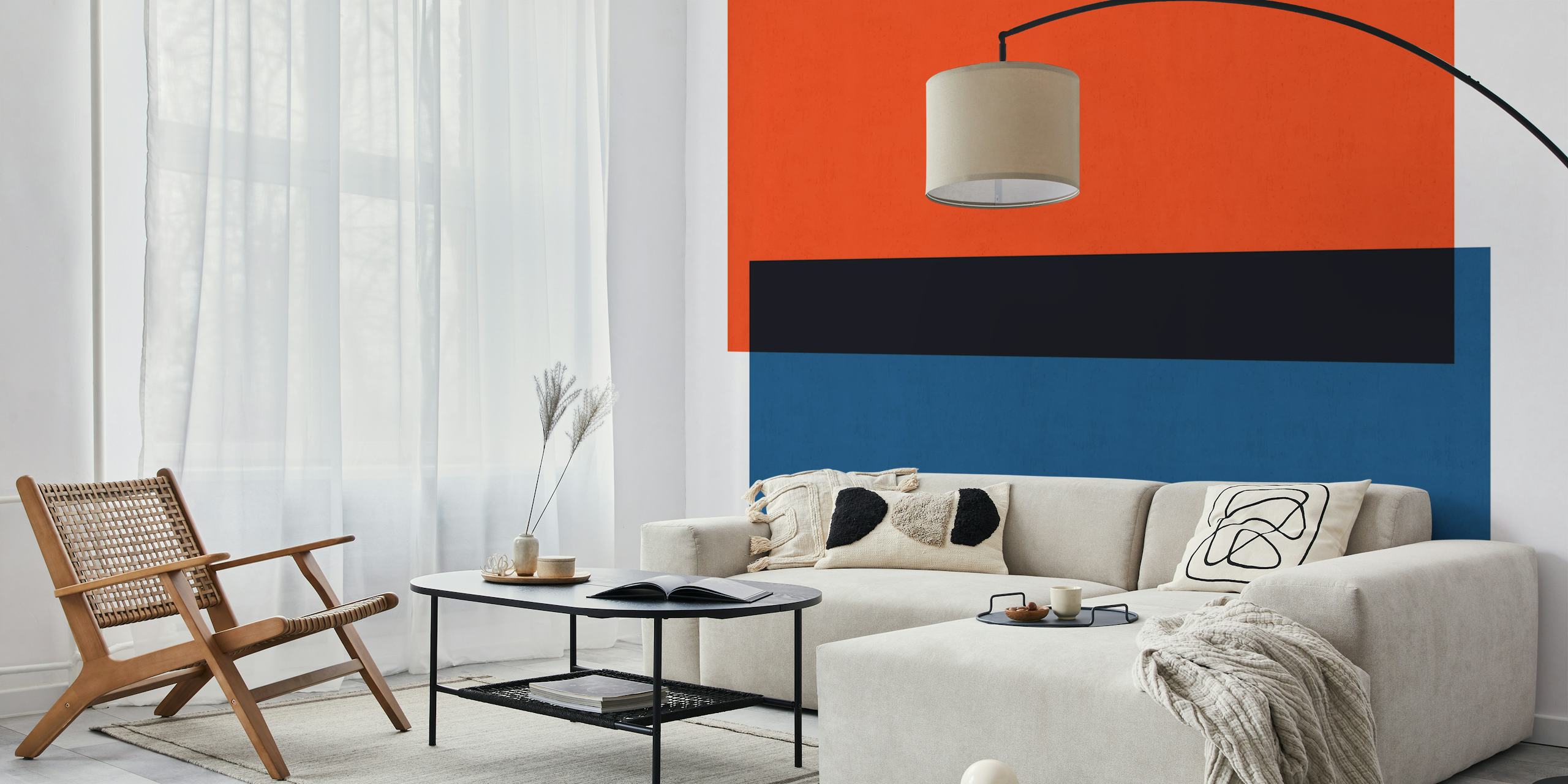 Contemporary geometric shapes papel pintado en una habitación