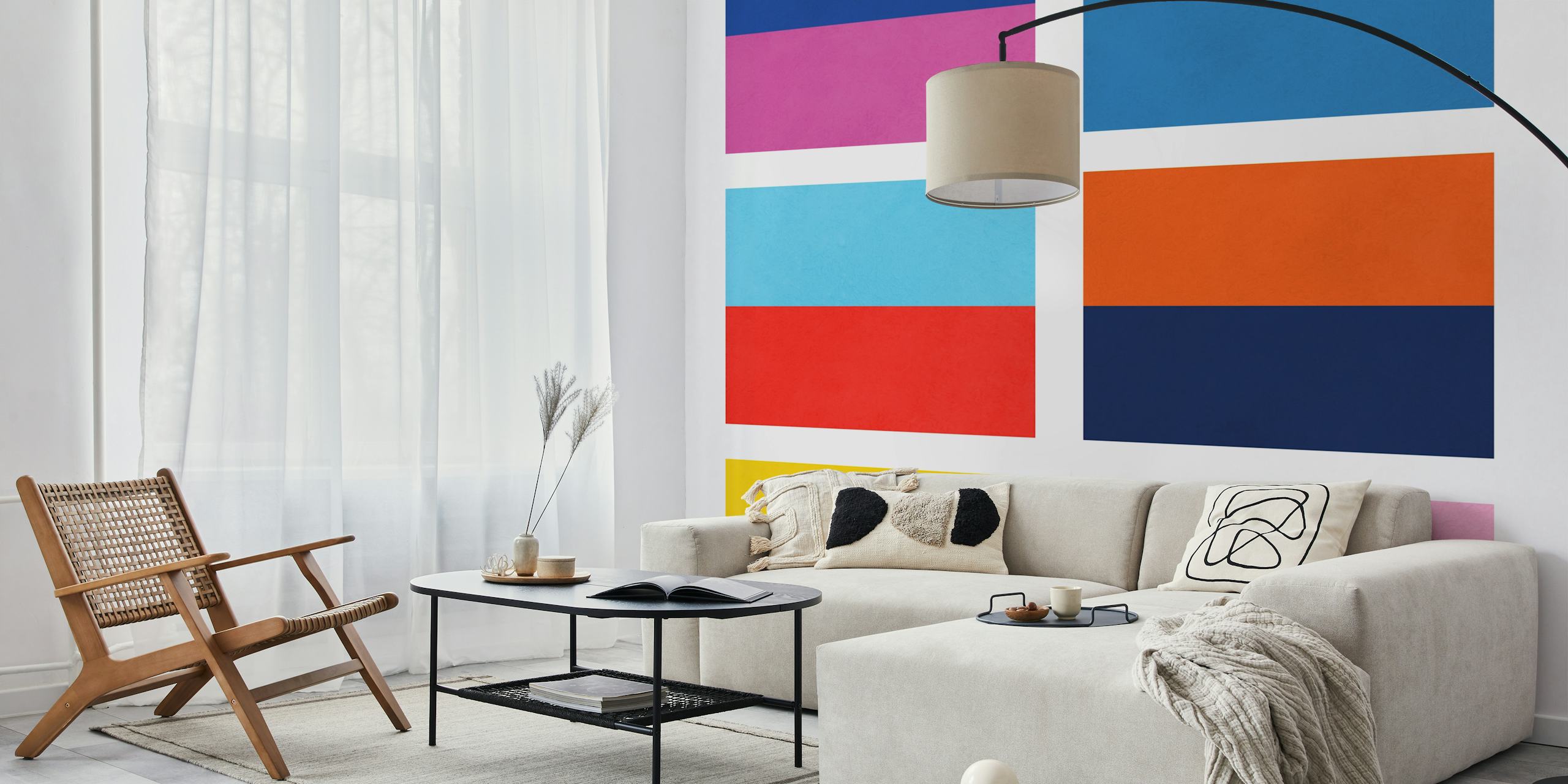 Contemporary geometric shapes papel tapiz