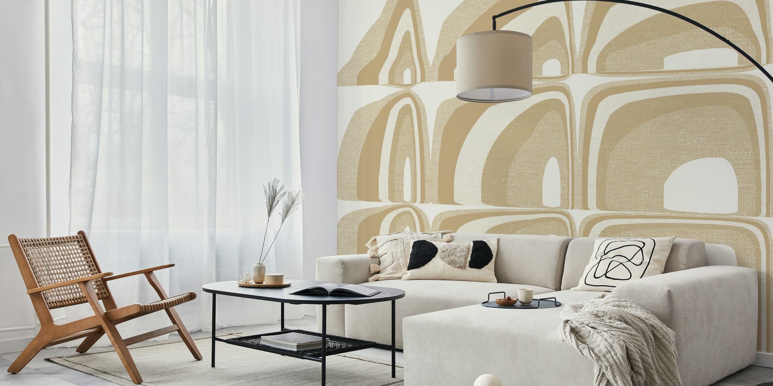 Optical Theme wallpaper in a stylish room