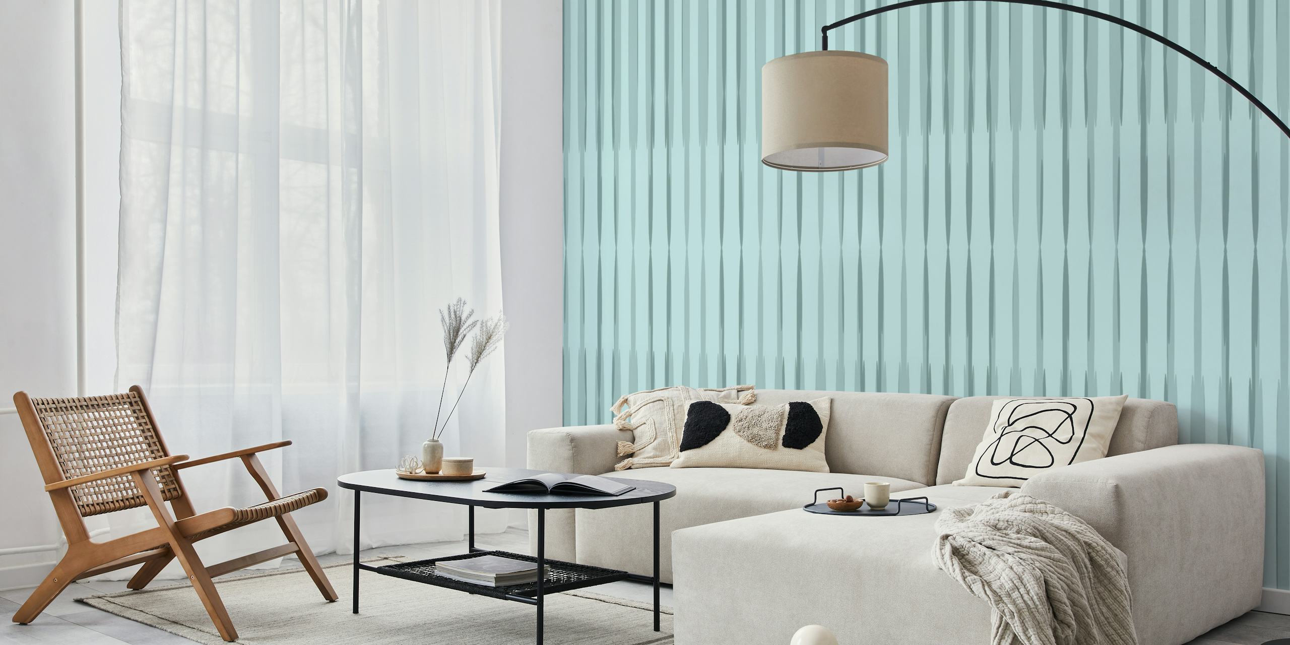Japandi Minimalist 6 wallpaper in a room
