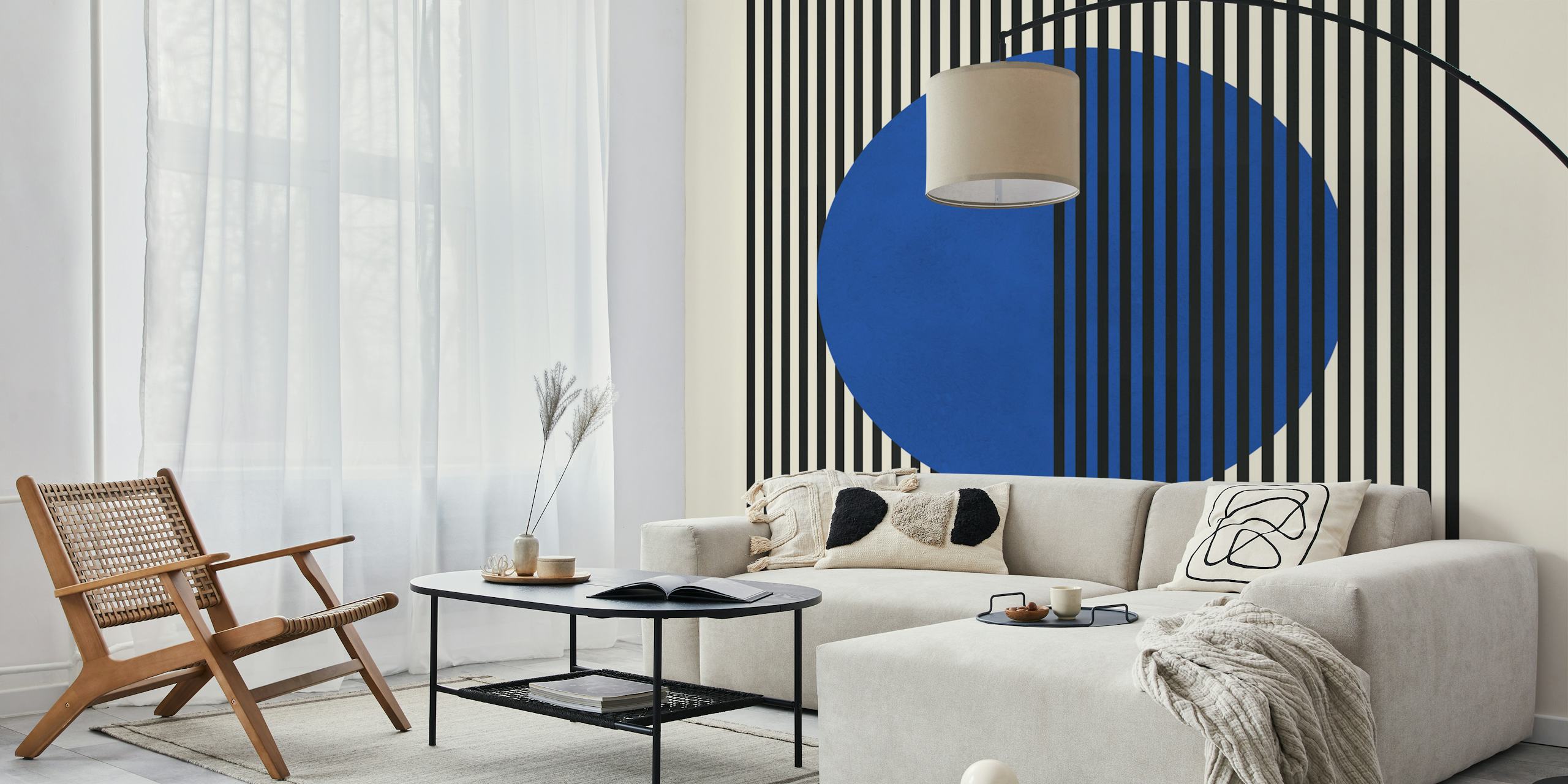 Bauhaus wallpaper design in a room
