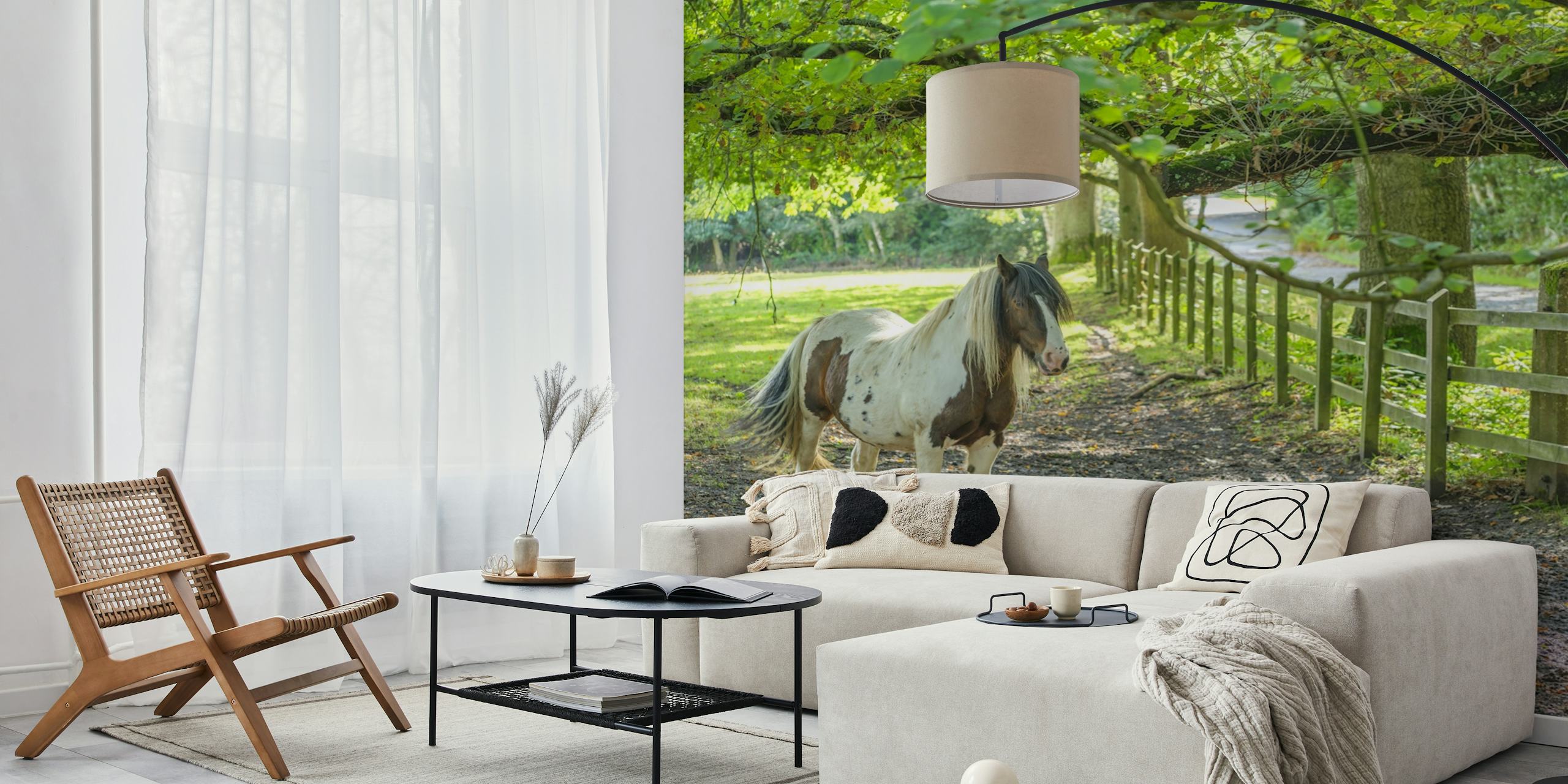 Farmstead Guardian behang in een kamersetting