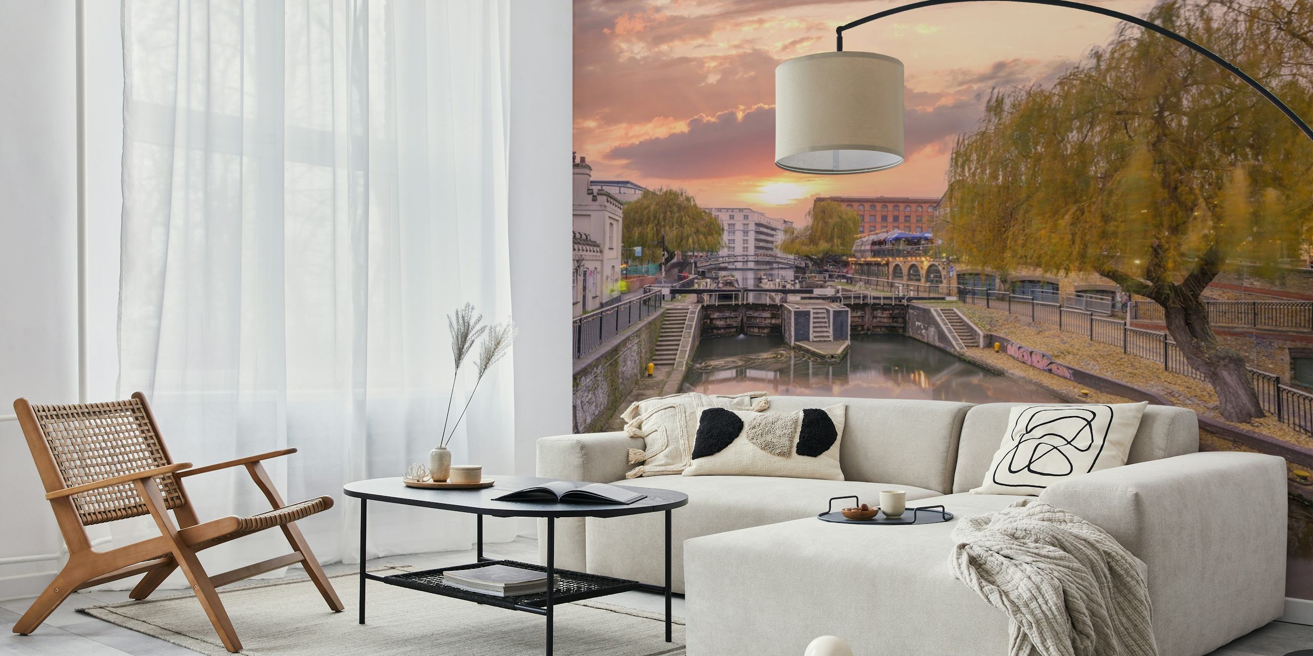 Ταπετσαρία Regent's canal σε περιβάλλον δωματίου