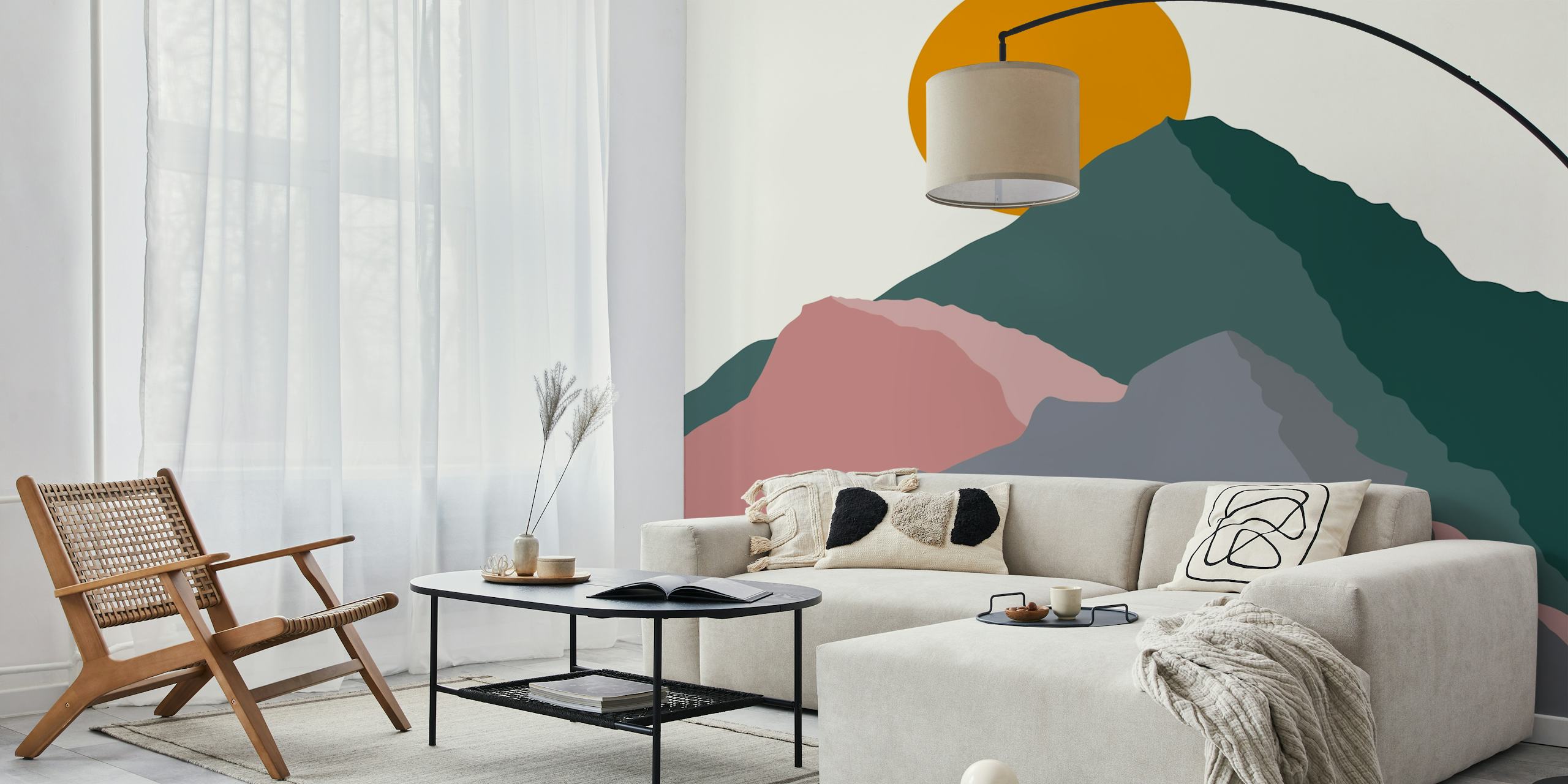 Sundown Mountains wallpaper in a room