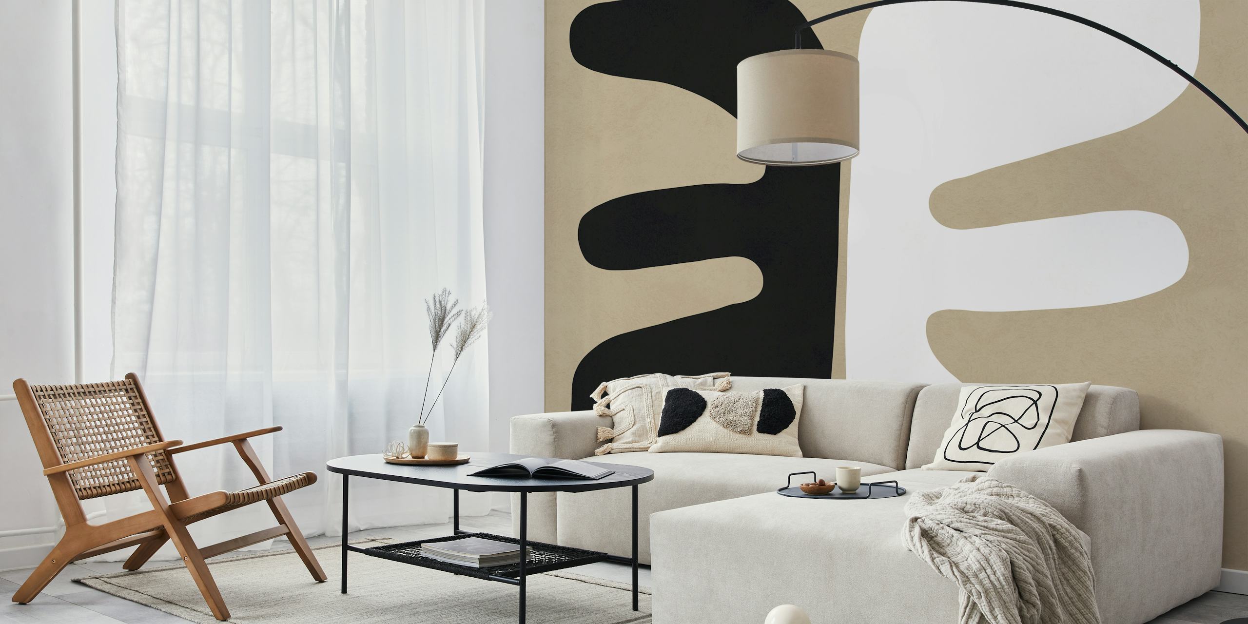 Tapeta Dual Tones Abstract w pokoju