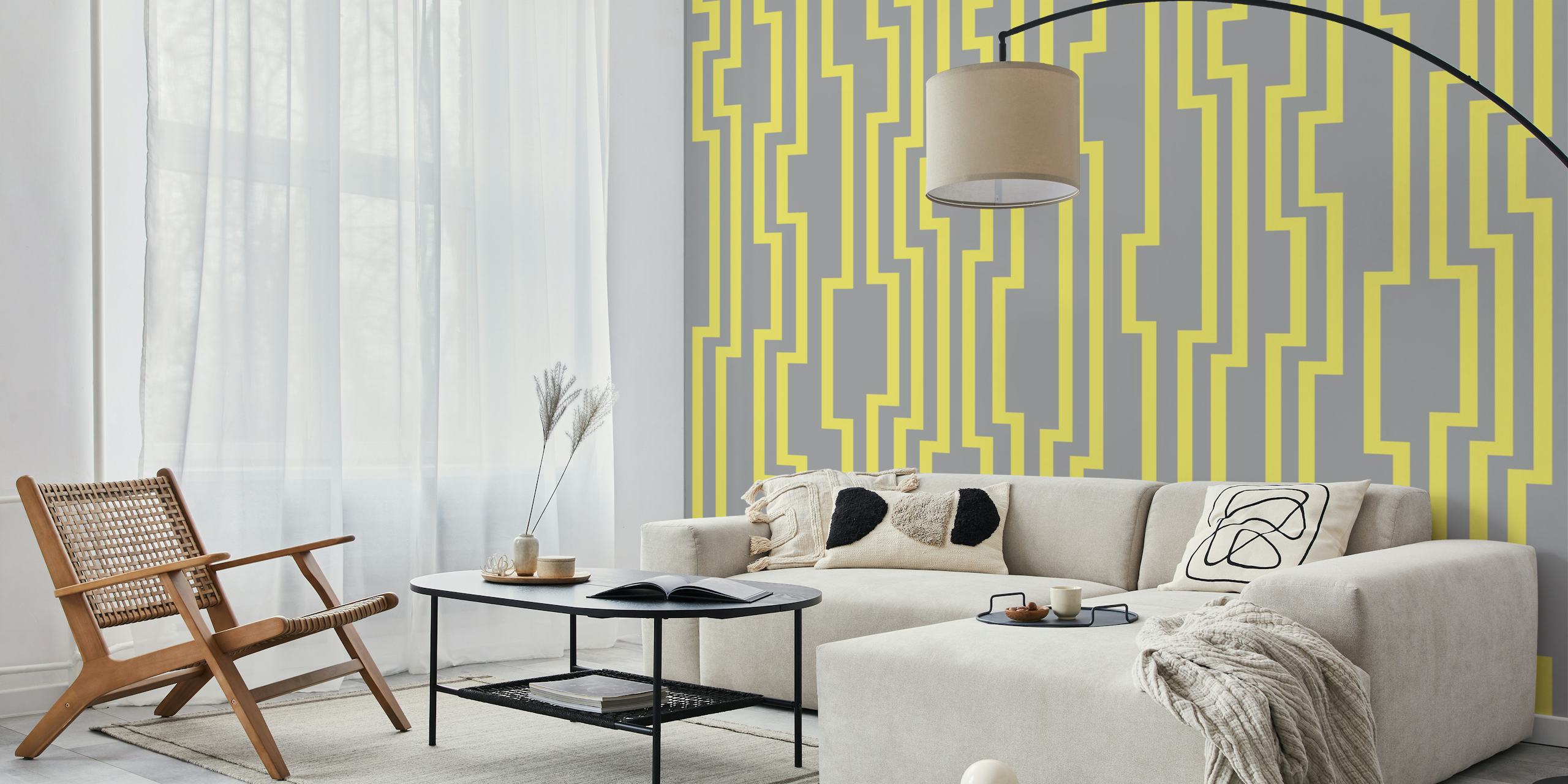 Abstract Lines Decor in un interno moderno