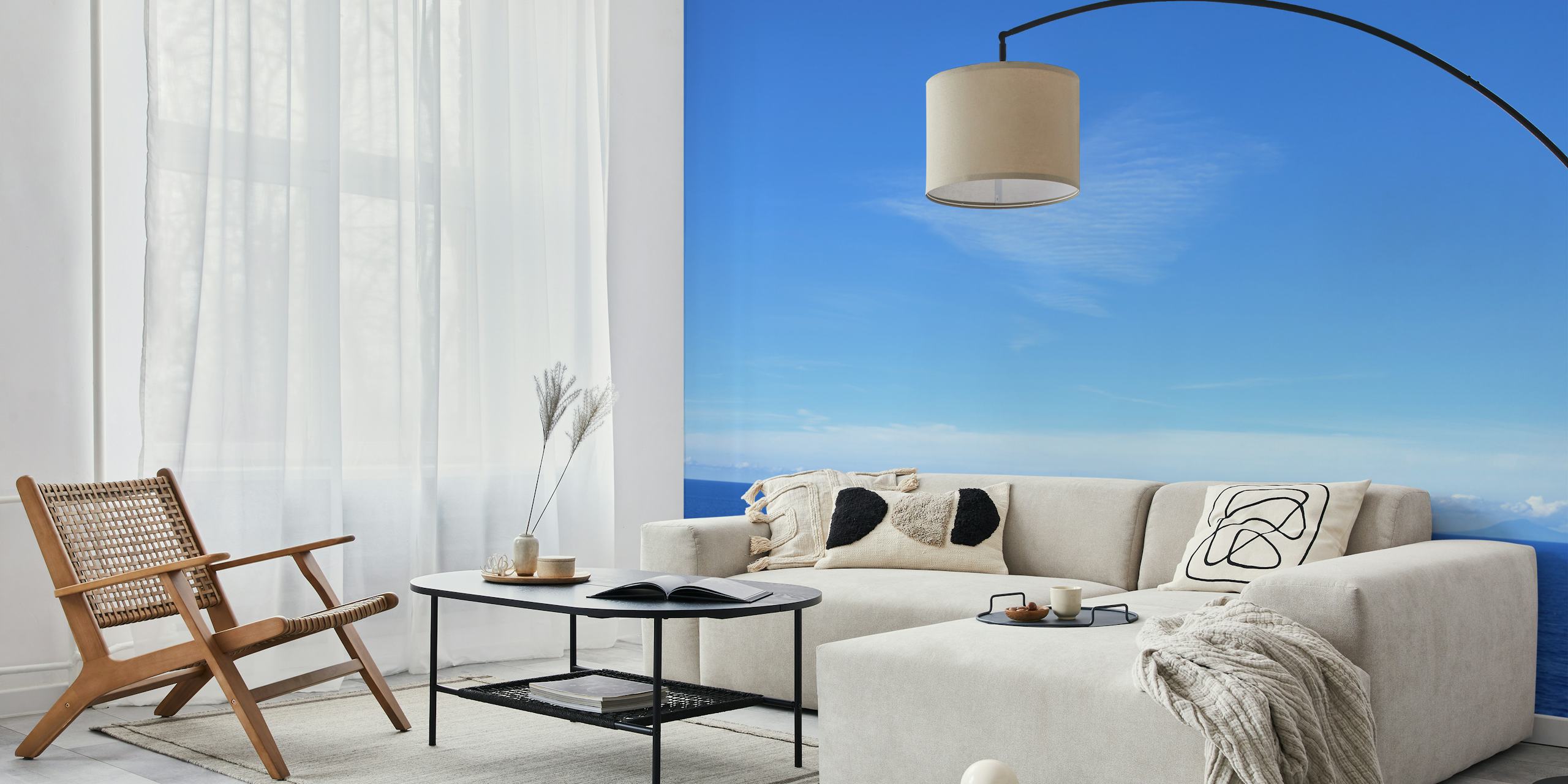 Oceanic Heart Vista wallpaper in a room