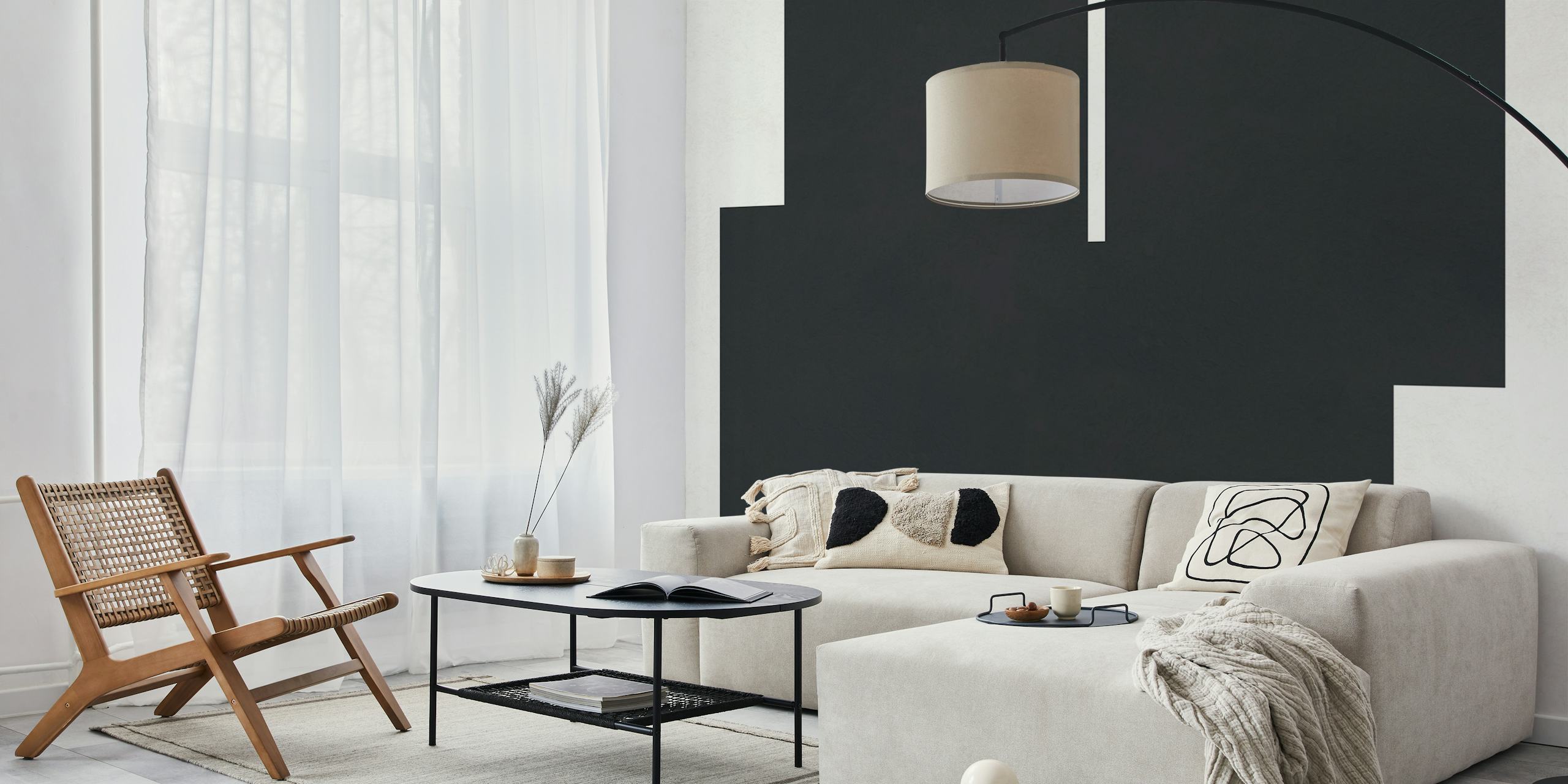 Papel pintado Contemporary Art Blocks en una habitación