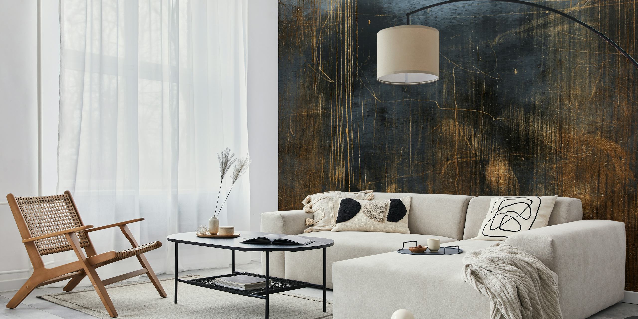 Orphelia wallpaper in a stylish room