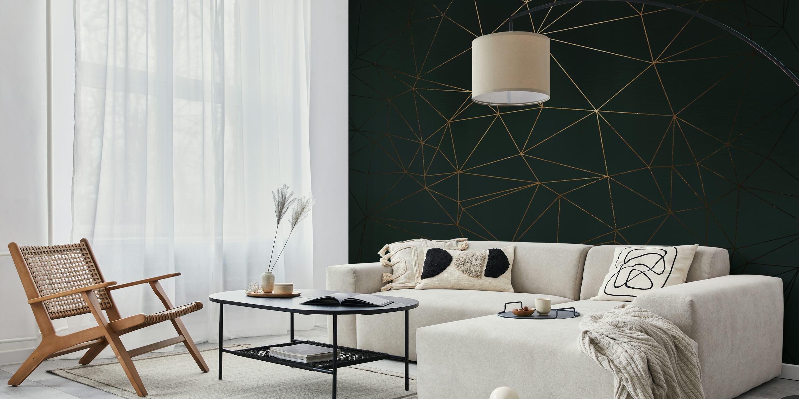 Universe wallpaper design in a modern room