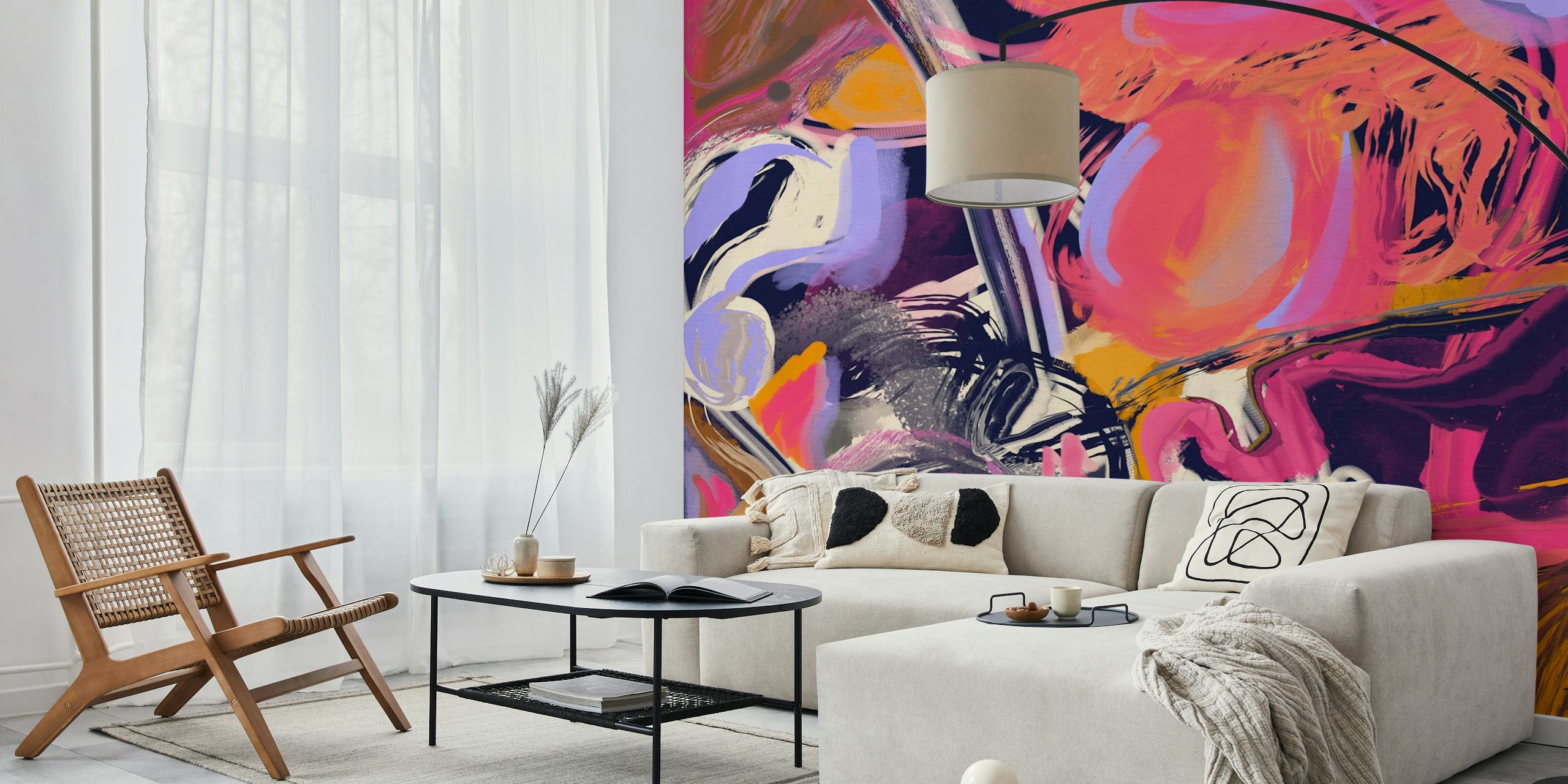 Color Pop Expression tapetti huoneessa
