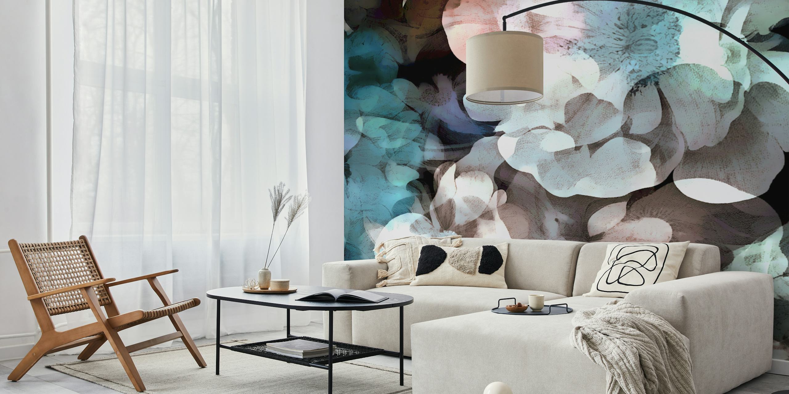 Flower Dreamscape wallpaper in a room