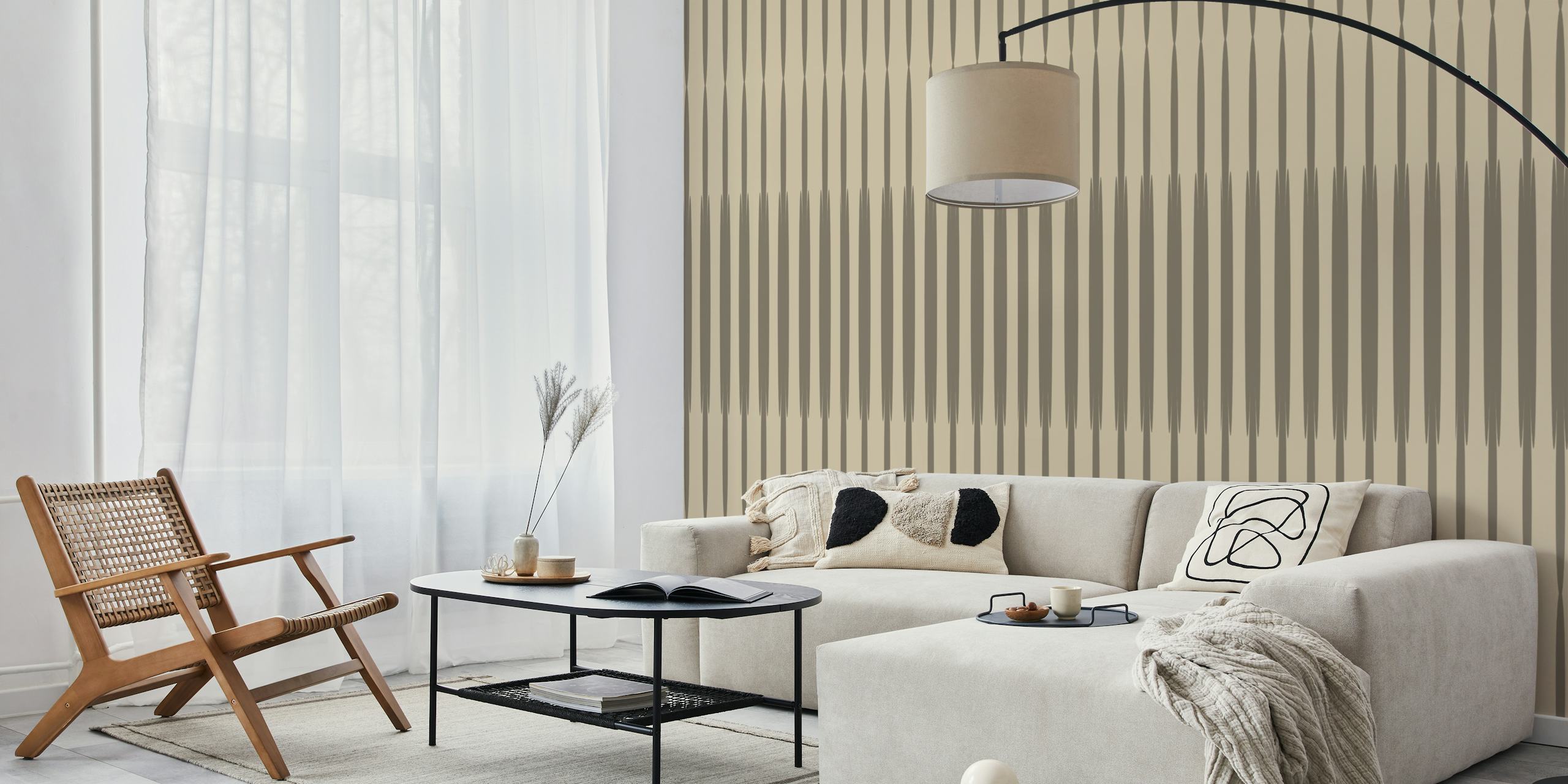 Elegant Japanese Minimalist Wall Mural for Tranquil Spaces