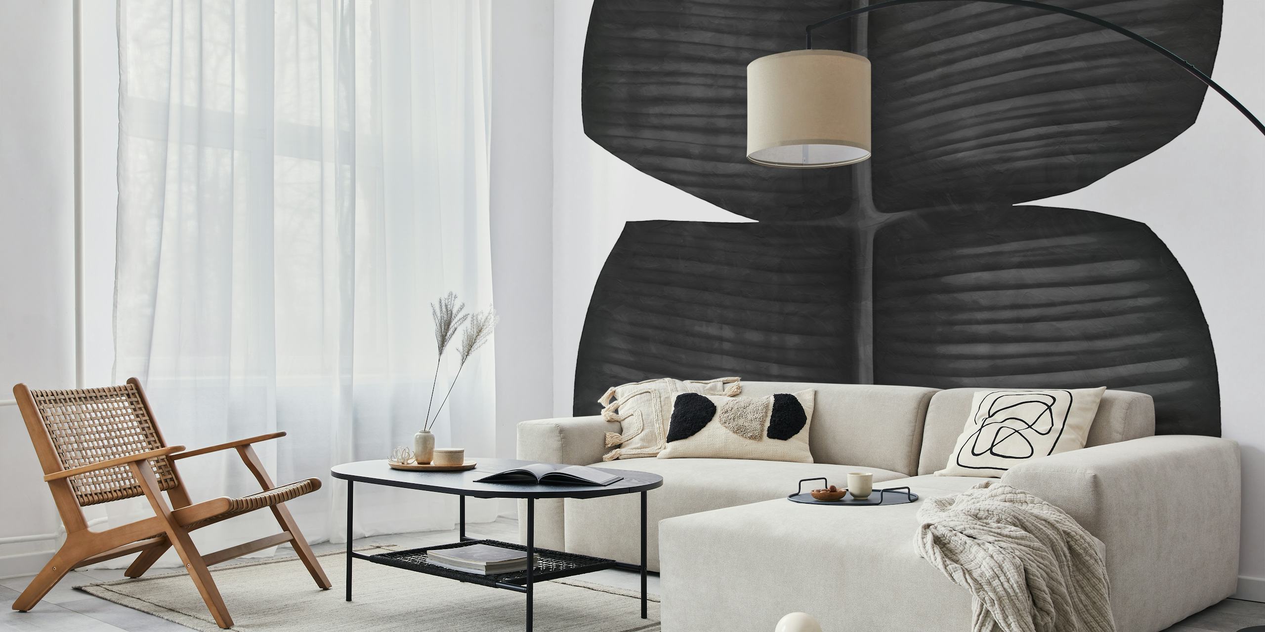 Ταπετσαρία Elegant Plant Impressions σε ένα δωμάτιο