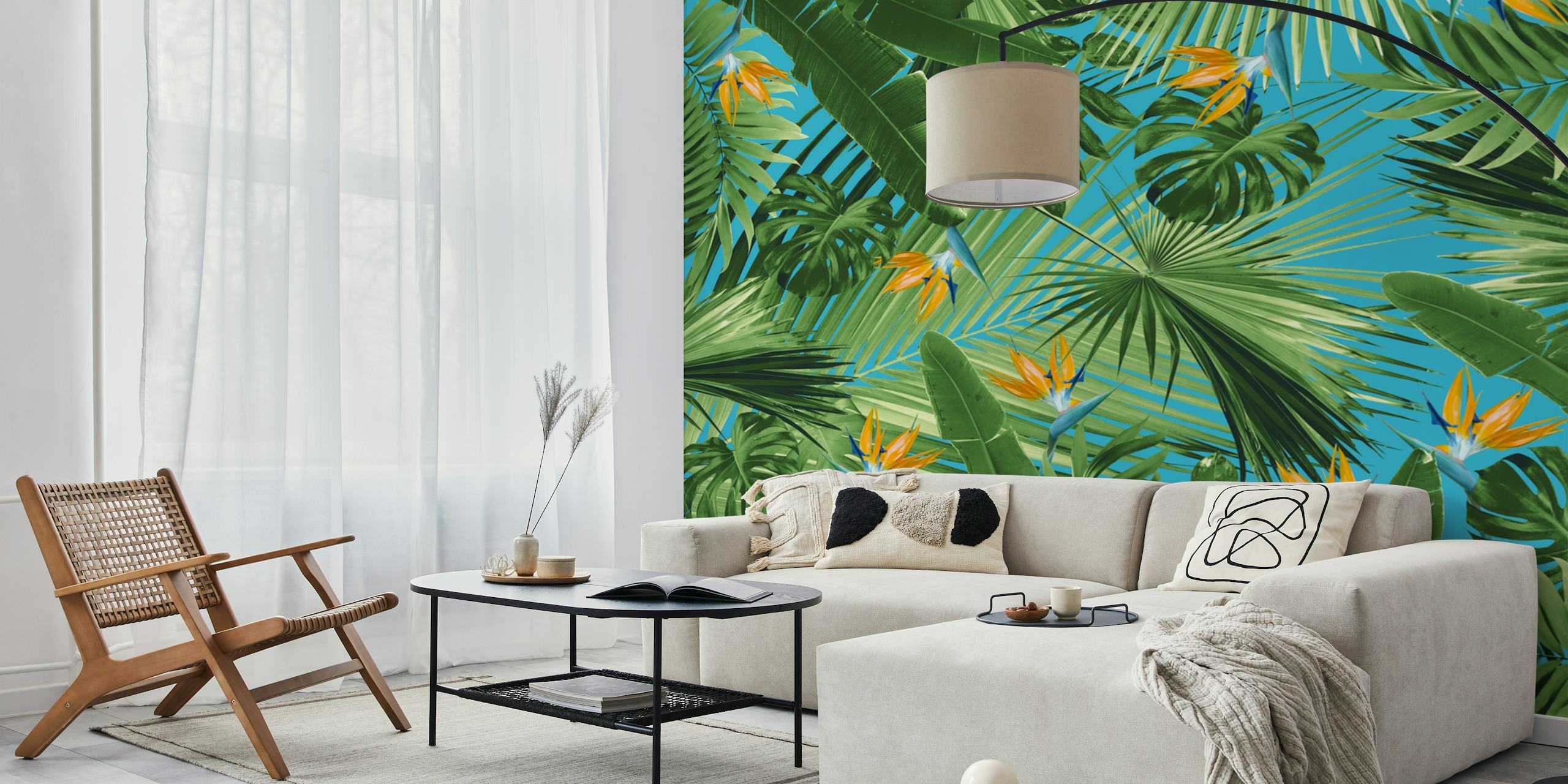 Bird of Paradise Jungle tapet i et rom