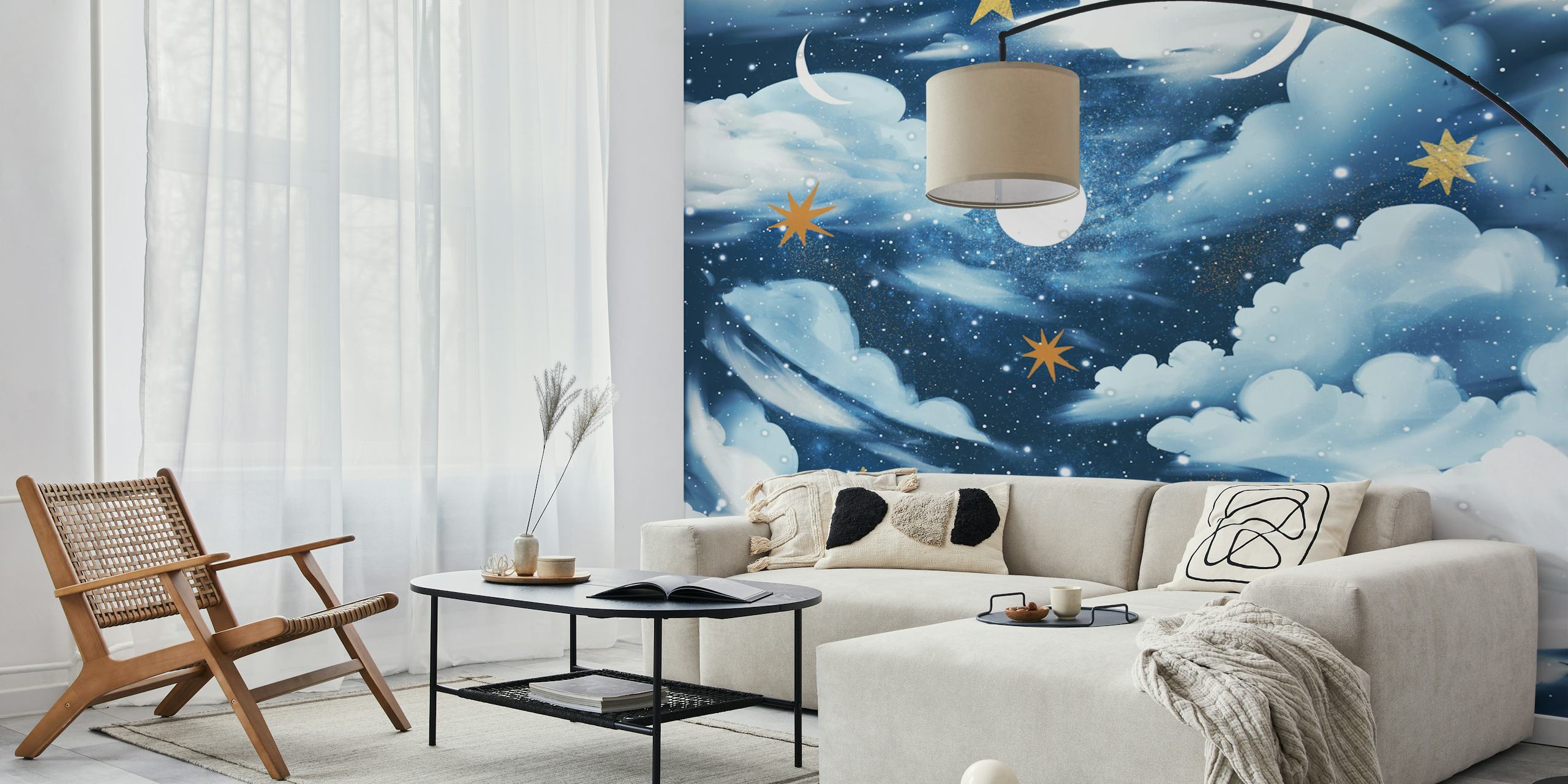 Sparkling Starfield Bliss tapet vist i et rom