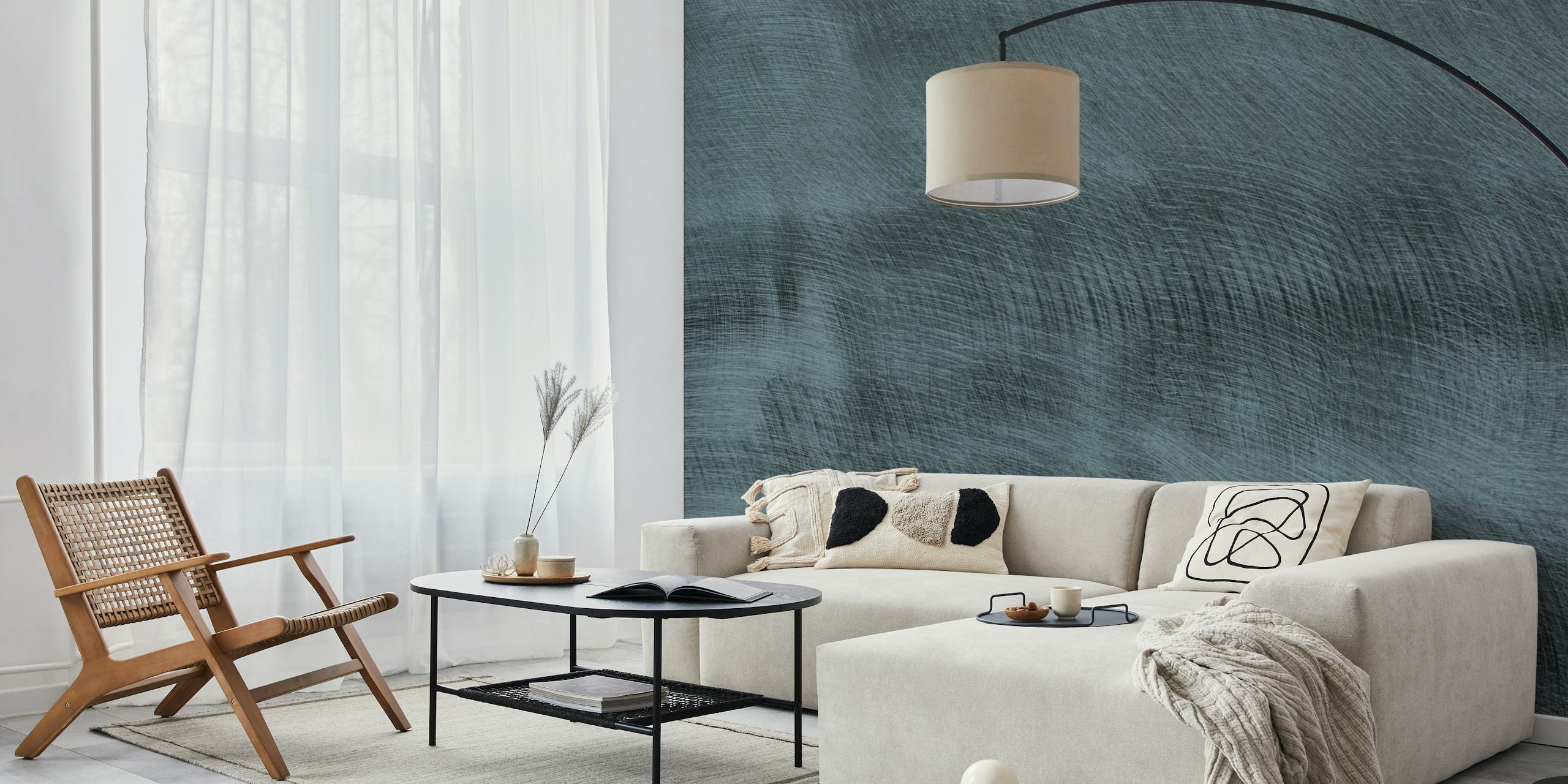 Scratches on metal papel de parede em um quarto