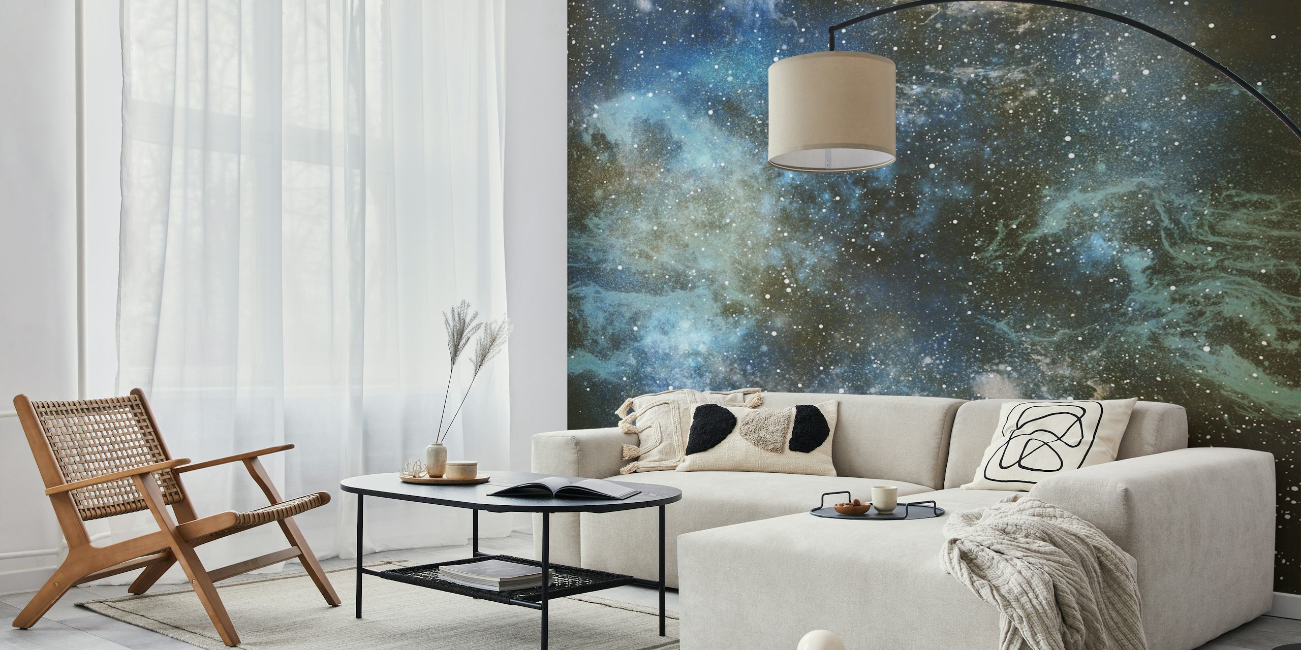 Cosmic Dust Cascade tapet i ett rum