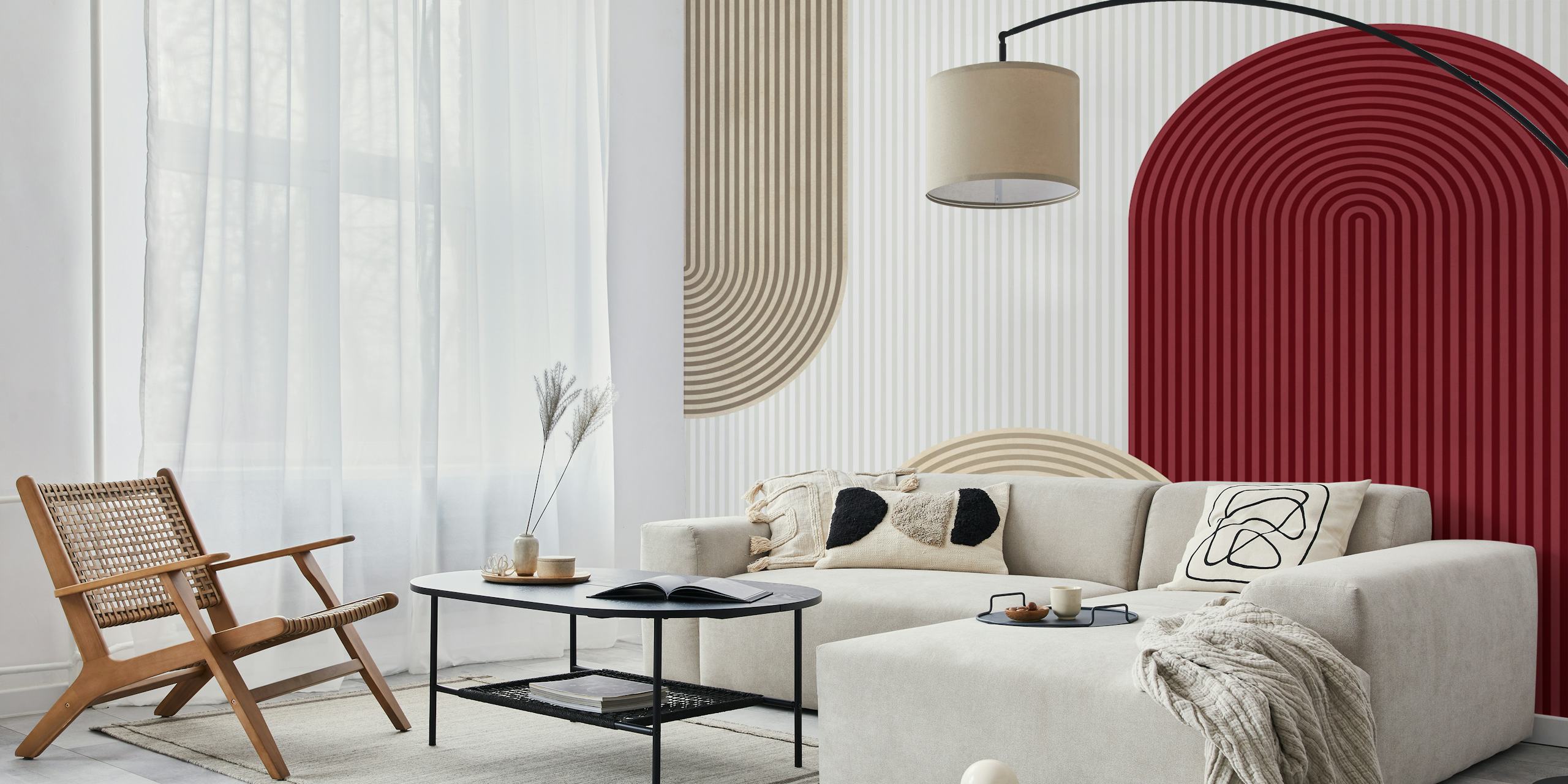 Expressive lines tapetdesign i et rom