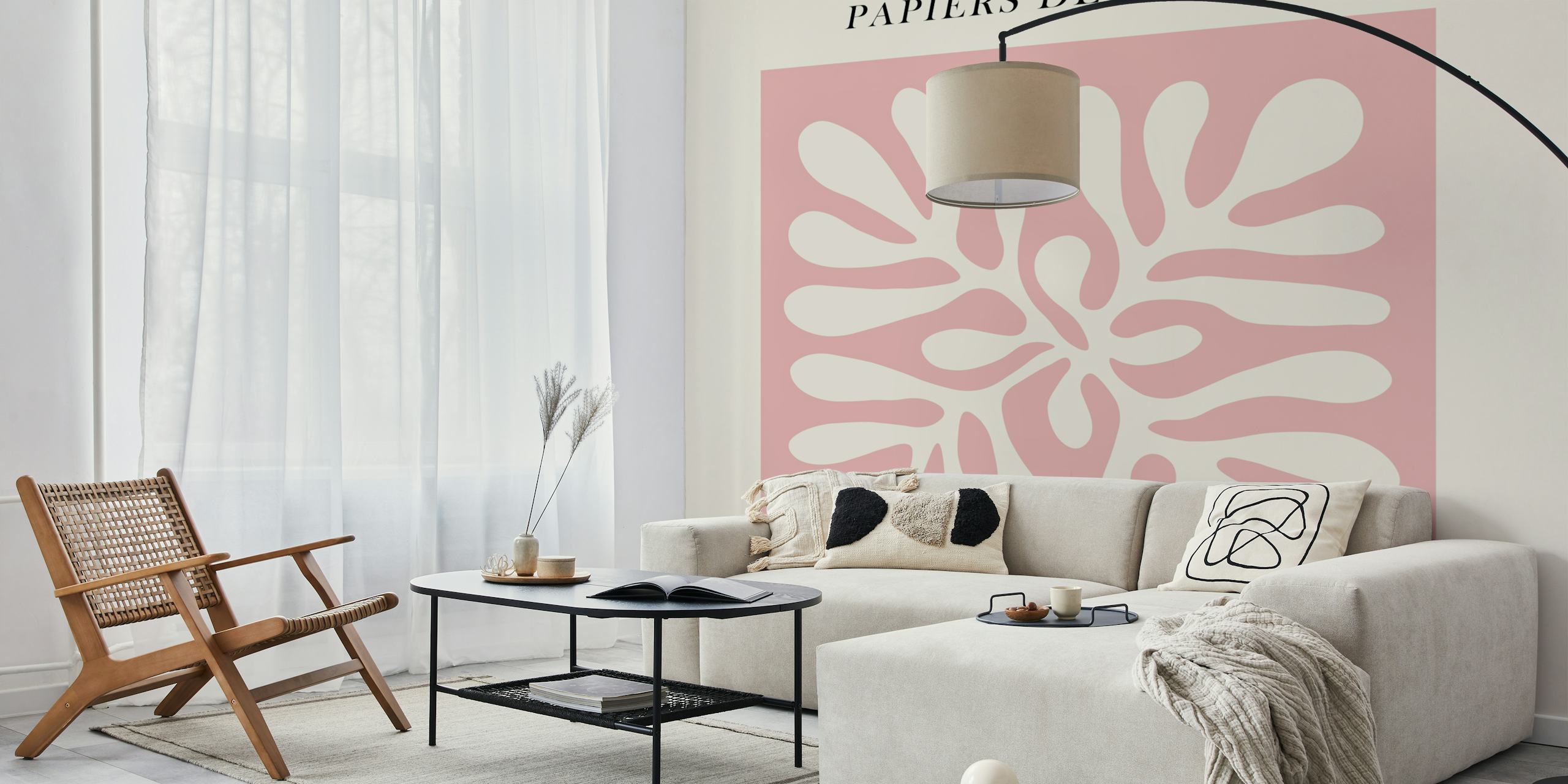 Pink Matisse poster wallpaper in a room