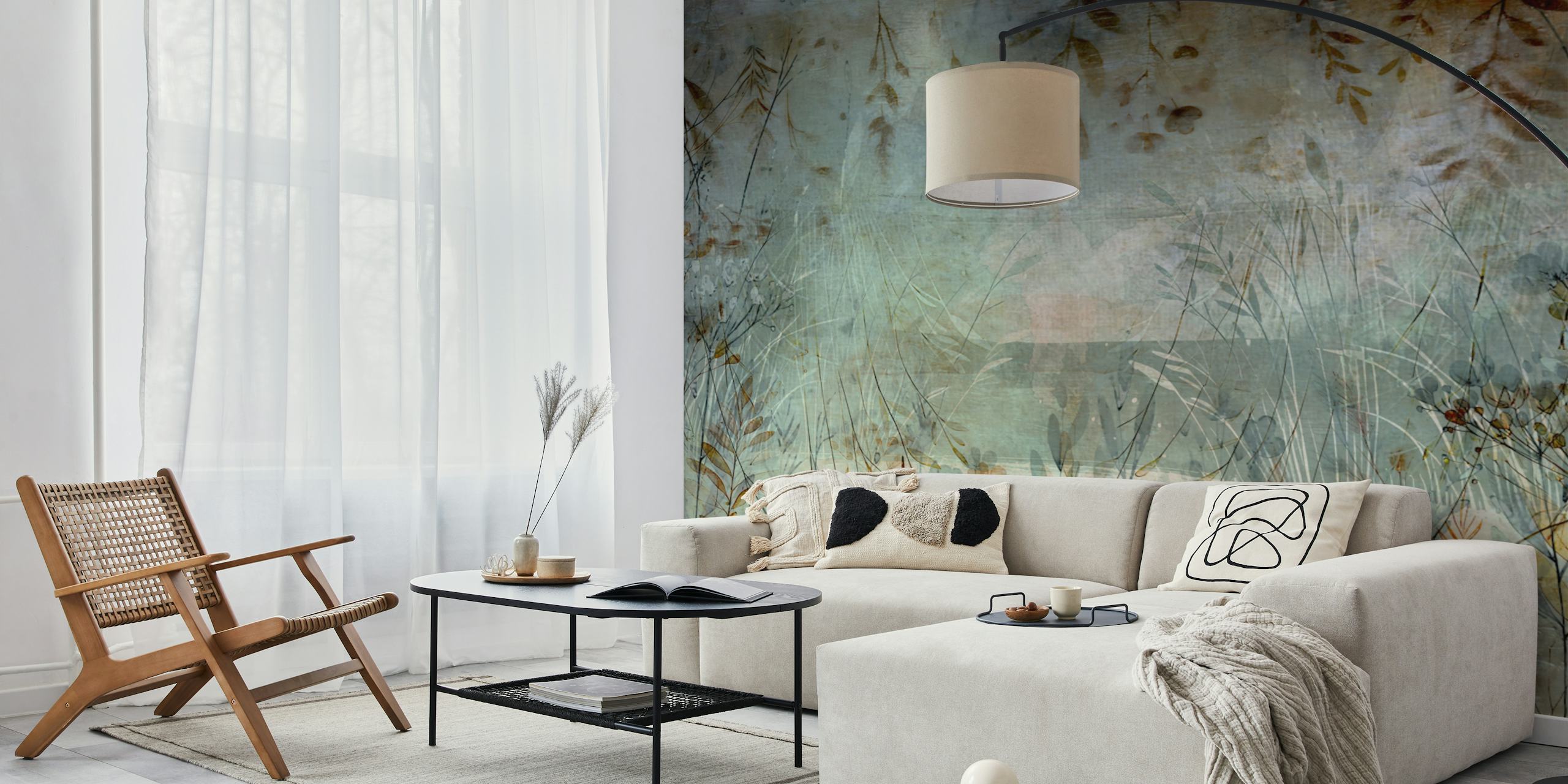 Autumn Whisper wallpaper design in a room