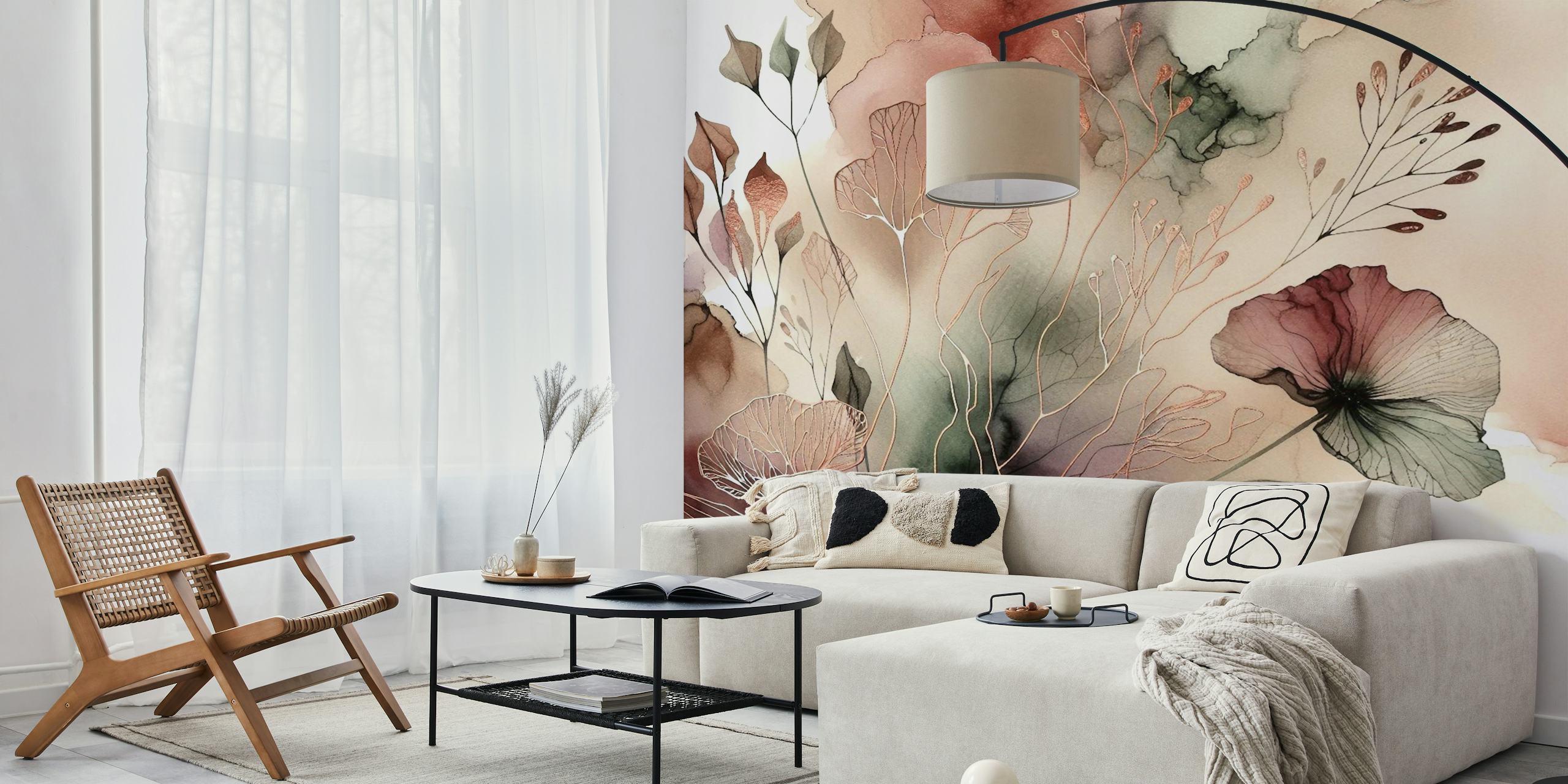 Natures Whisper behangontwerp in een kamer