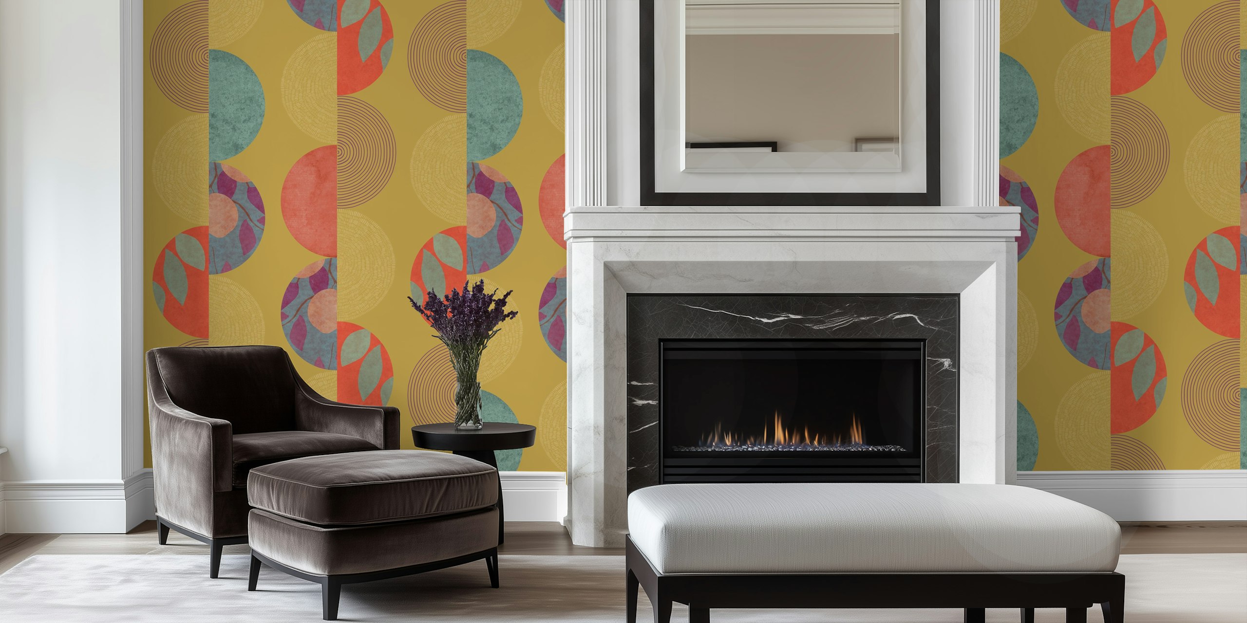 Tapeta Golden Japanese Autumn u sobi